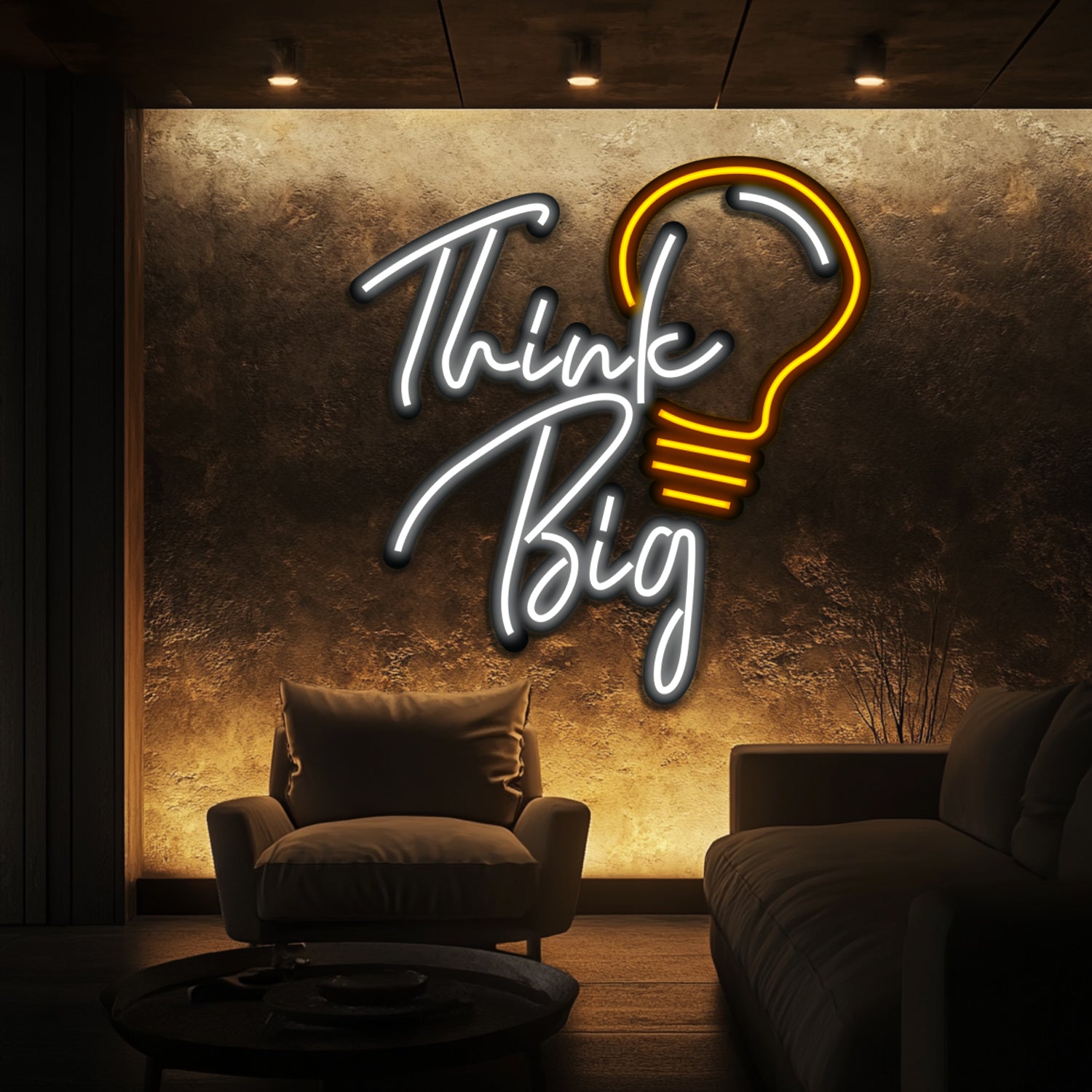 Think Big Metal Neon Wall Art- LN0242