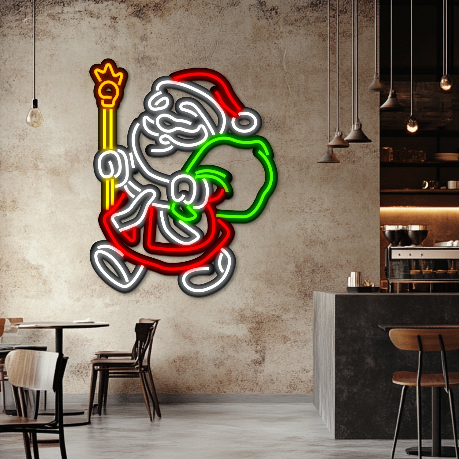 Merry Christmas Metal Neon Wall Art- LN0181