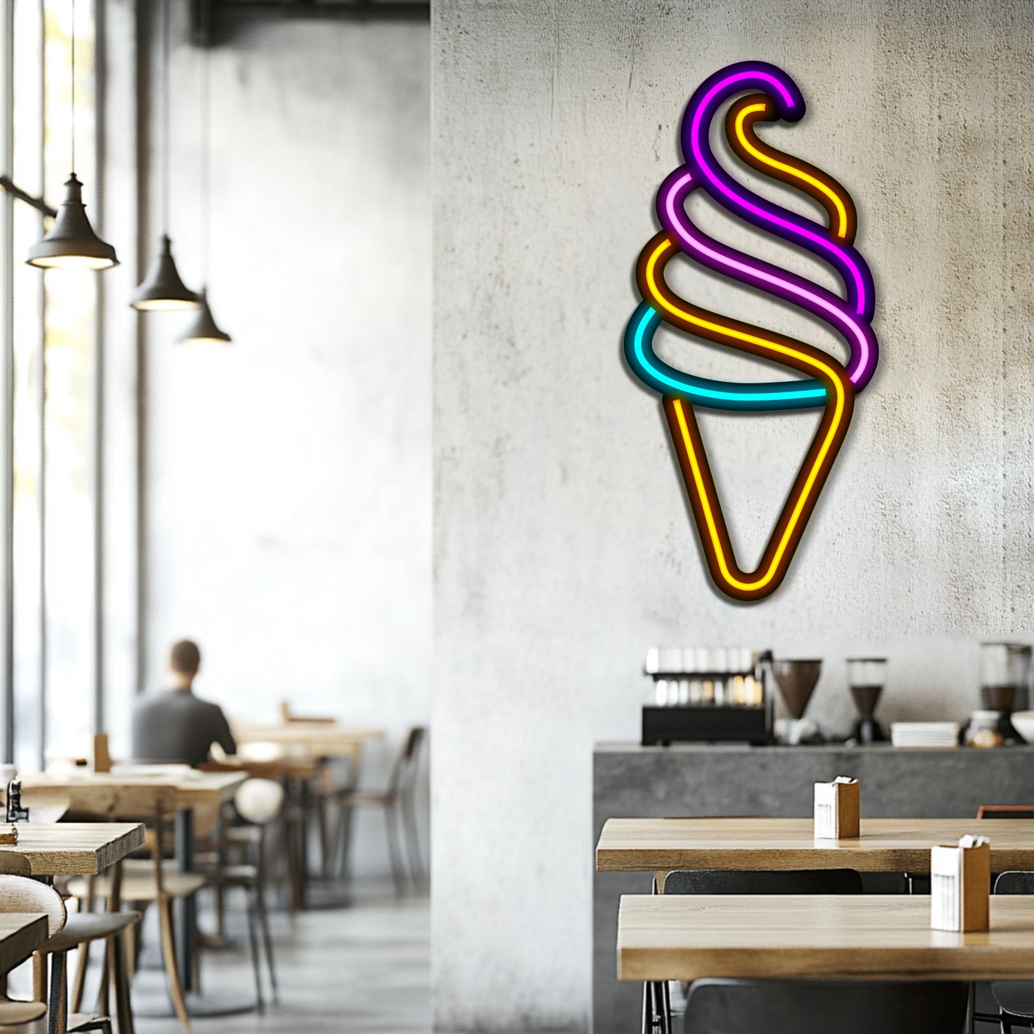 Ice Cream Metal Neon Wall Art- LN0217