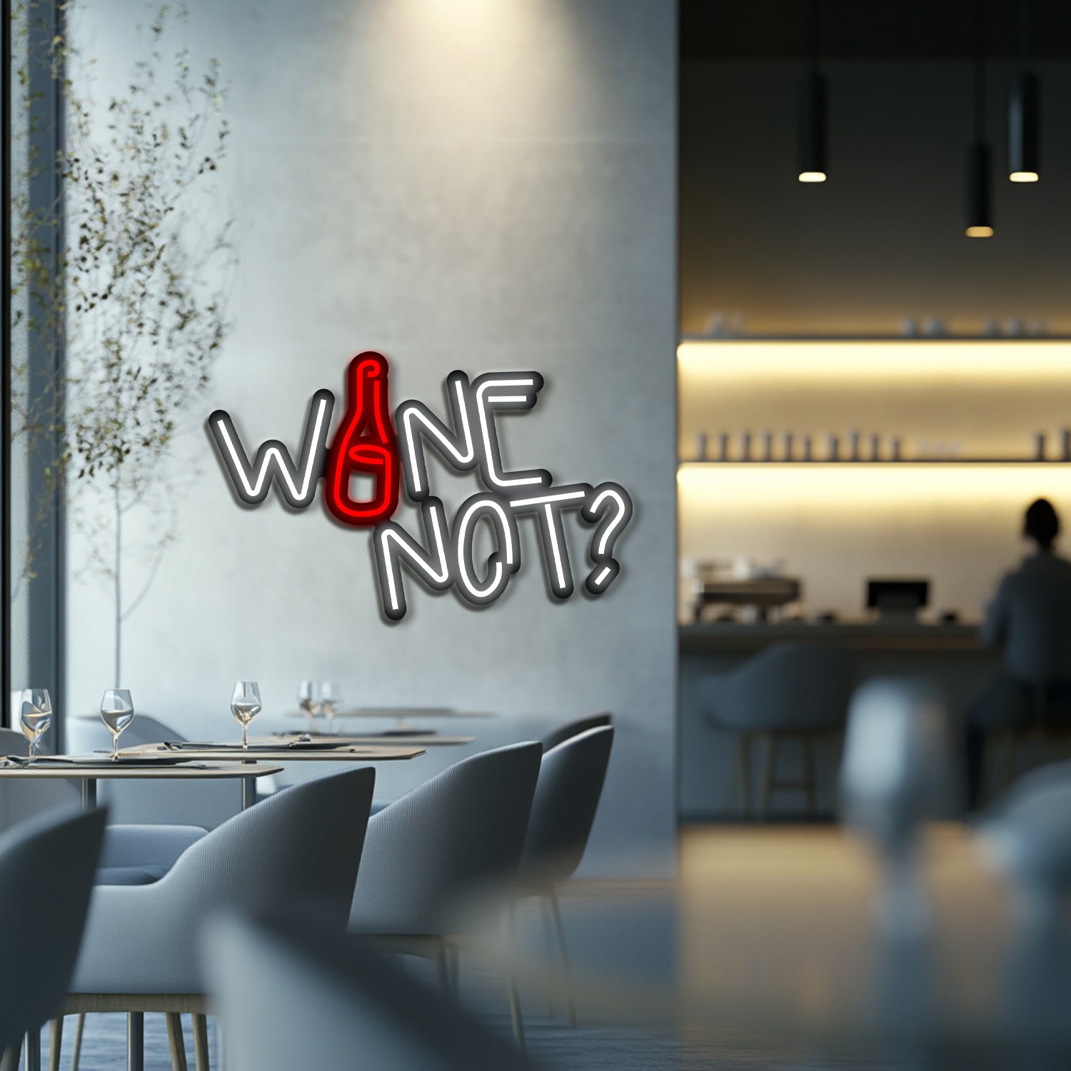 Wine Not Metal Neon Wall Art- LN0147