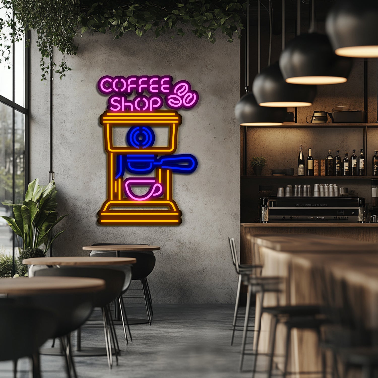 Coffee Shop Metal Neon Wall Art- LN0109