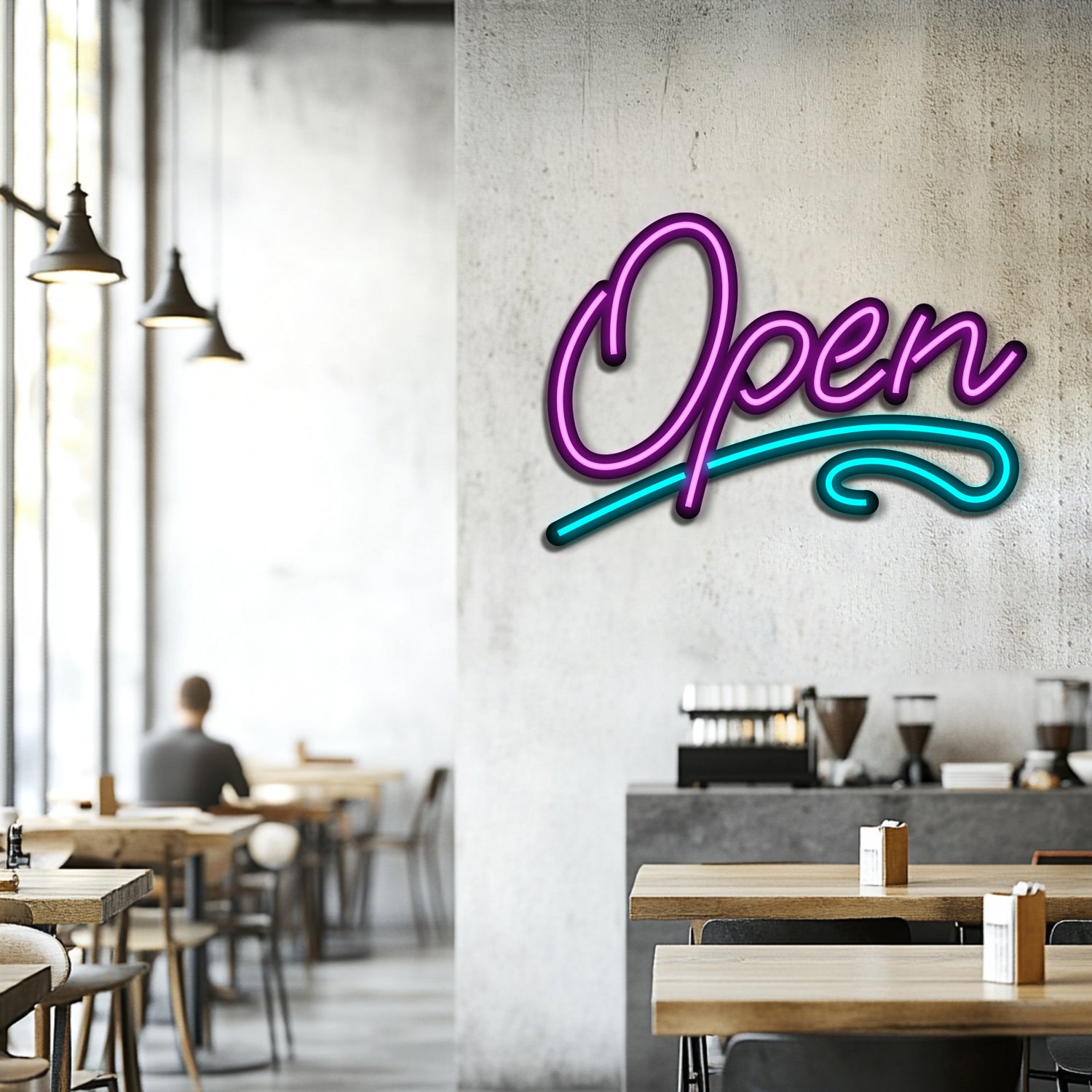 Open Metal Neon Wall Art- LN0218
