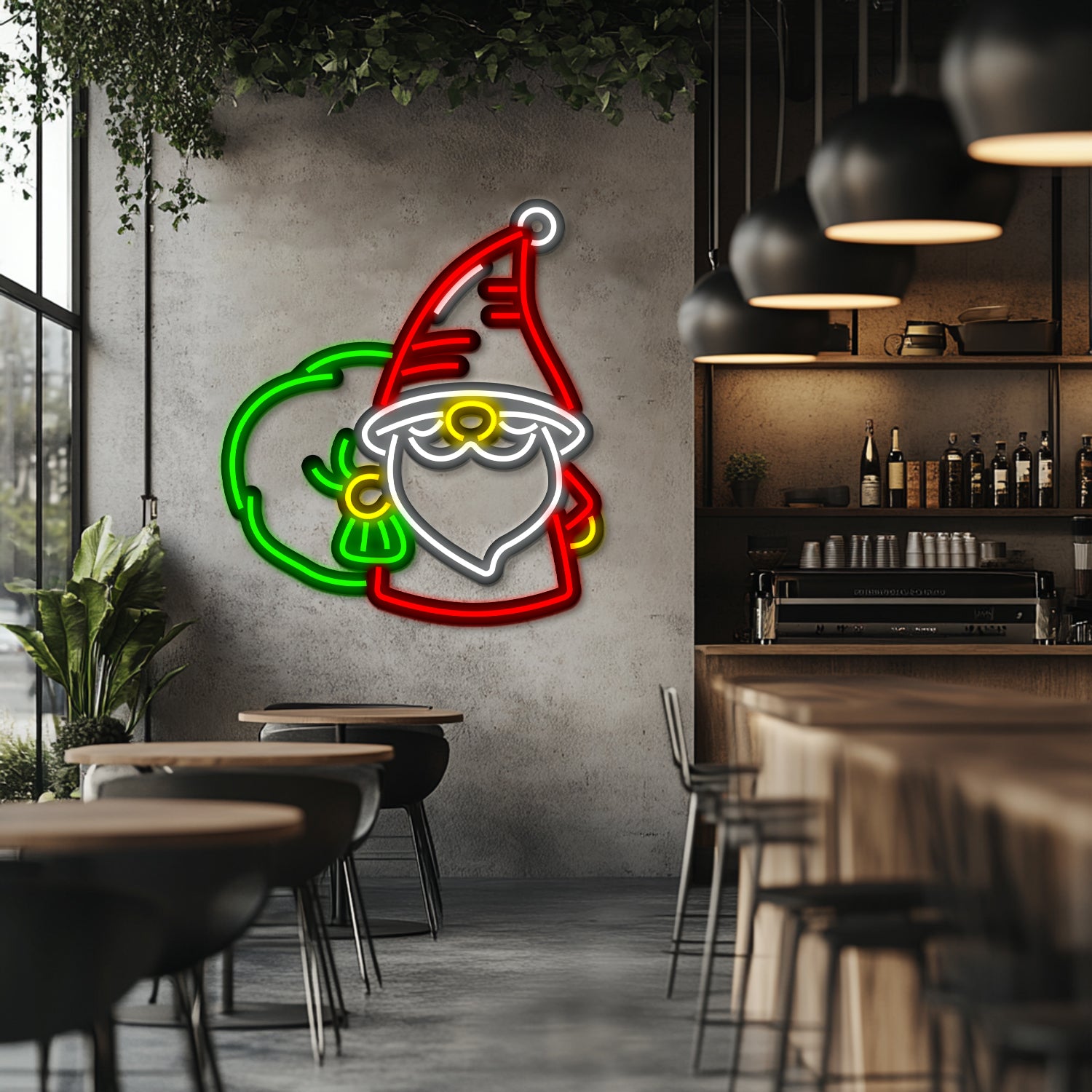 Merry Christmas Metal Neon Wall Art- LN0182