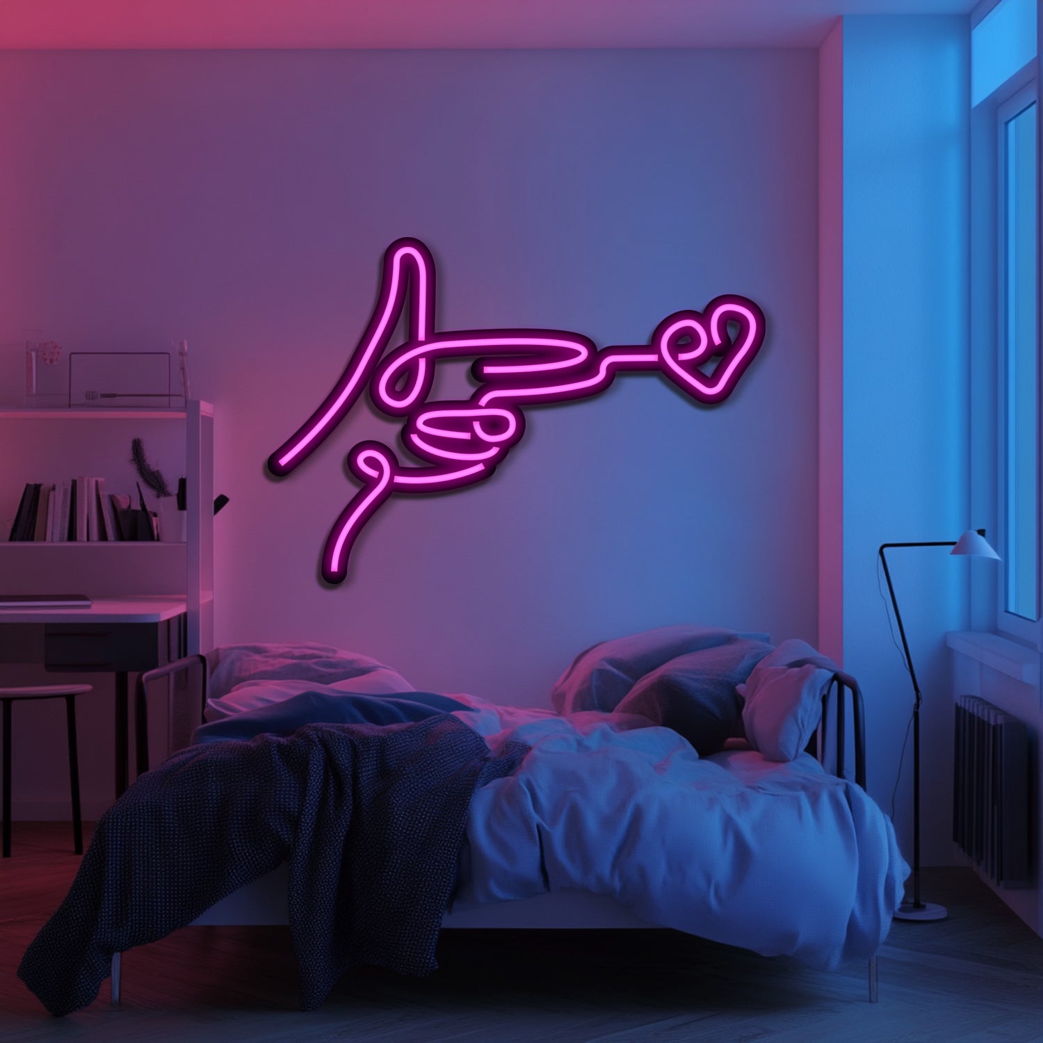 Heartfelt Weapon Metal Neon Wall Art- LN0126