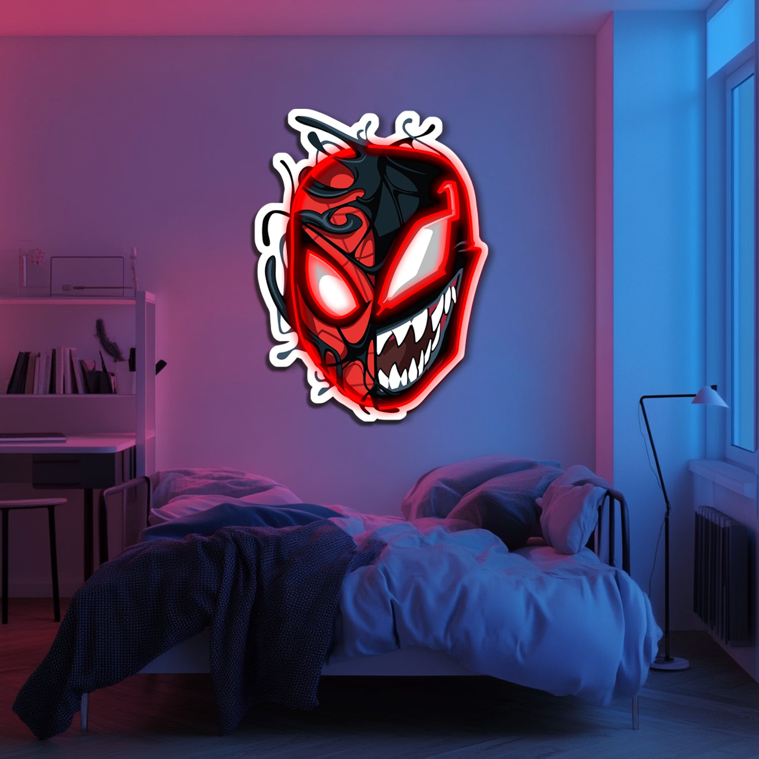 UV Printed Spider-Man Venom Neon Wall Art- LV0094