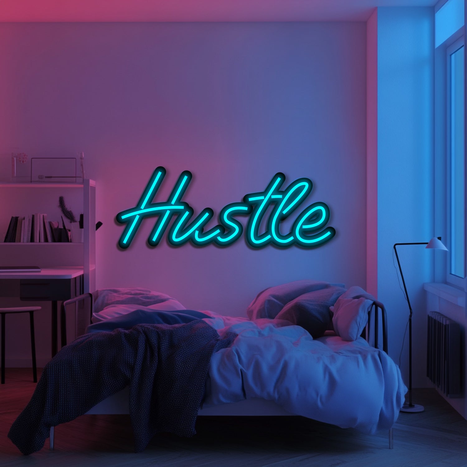 Hustle Metal Neon Wall Art- LN0142