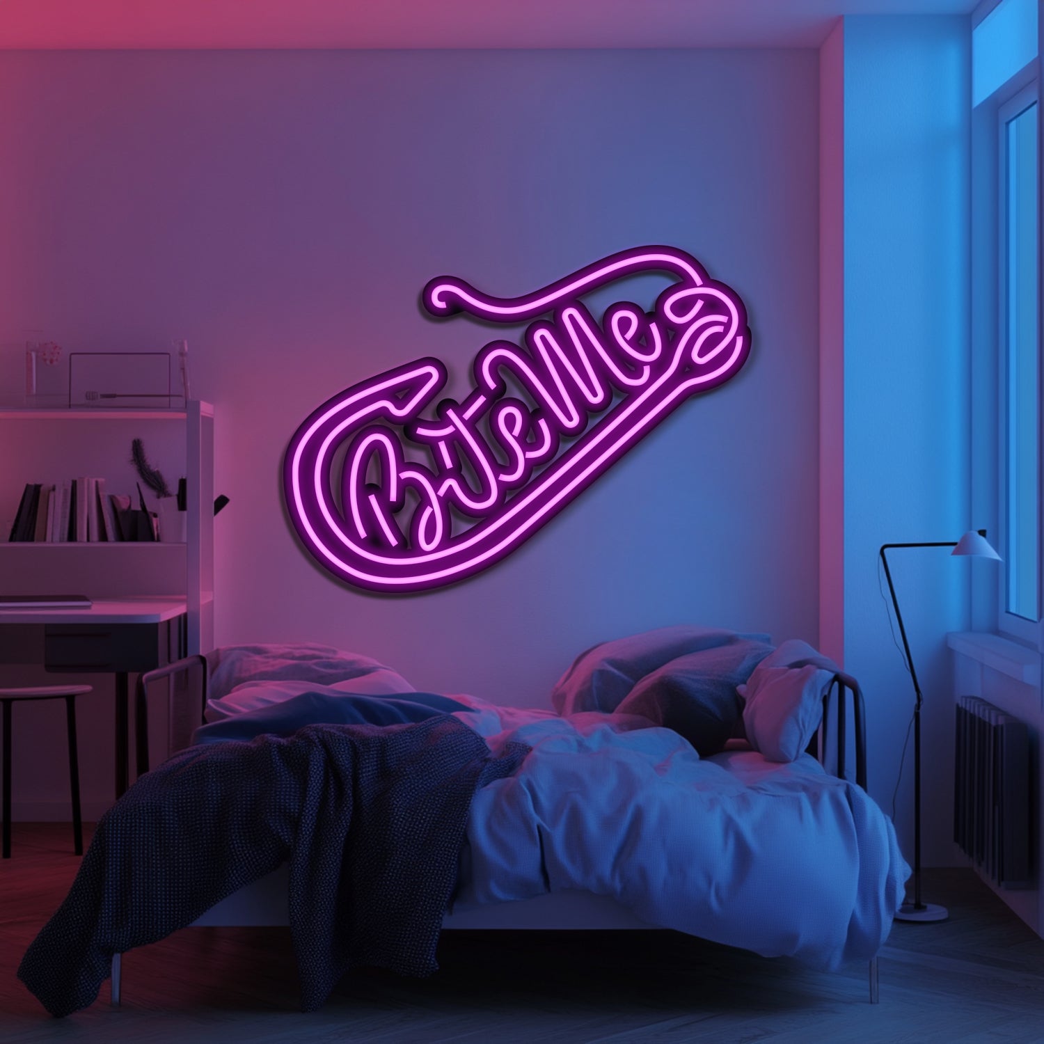 Bite Me Metal Neon Wall Art- LN0230