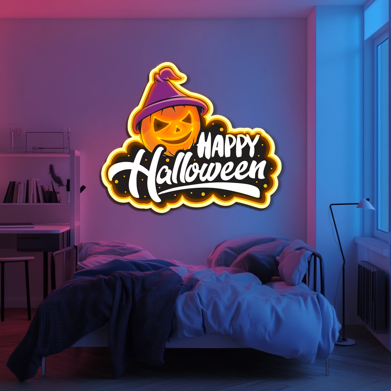 UV Printed Halloween Neon Wall Art- LV0105