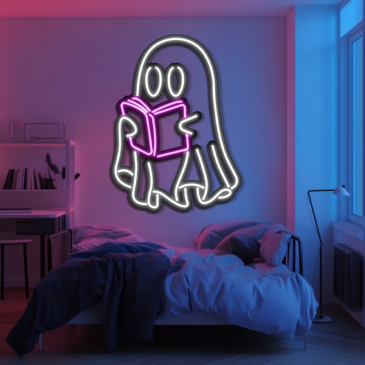 Ghost Metal Neon Wall Art- LN0192
