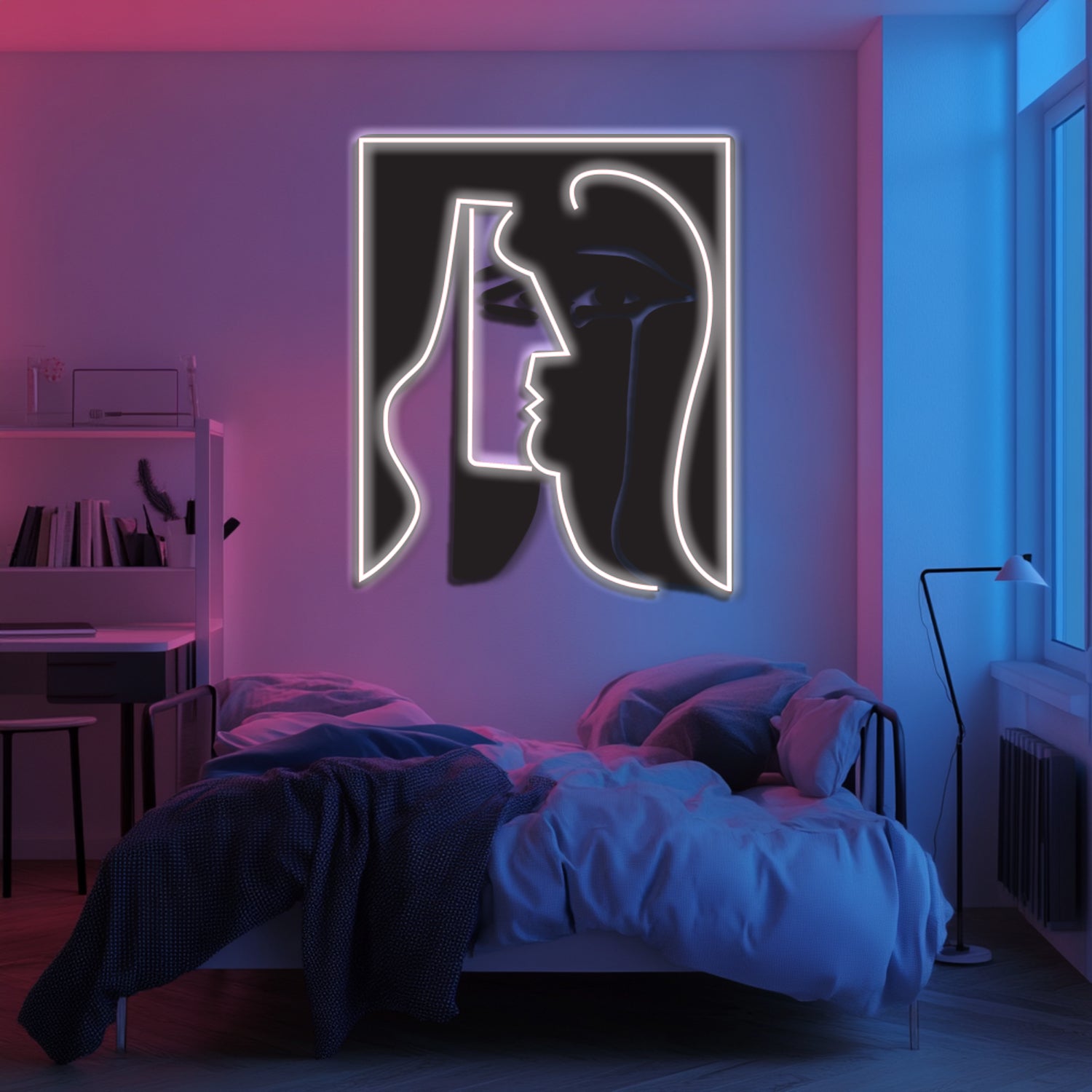 UV Printed Abstact Neon Wall Art- LV0113