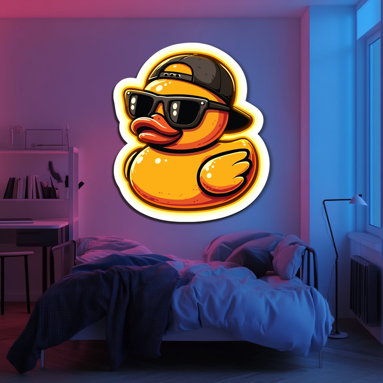 UV Printed Cool Duck Neon Wall Art- LV0100