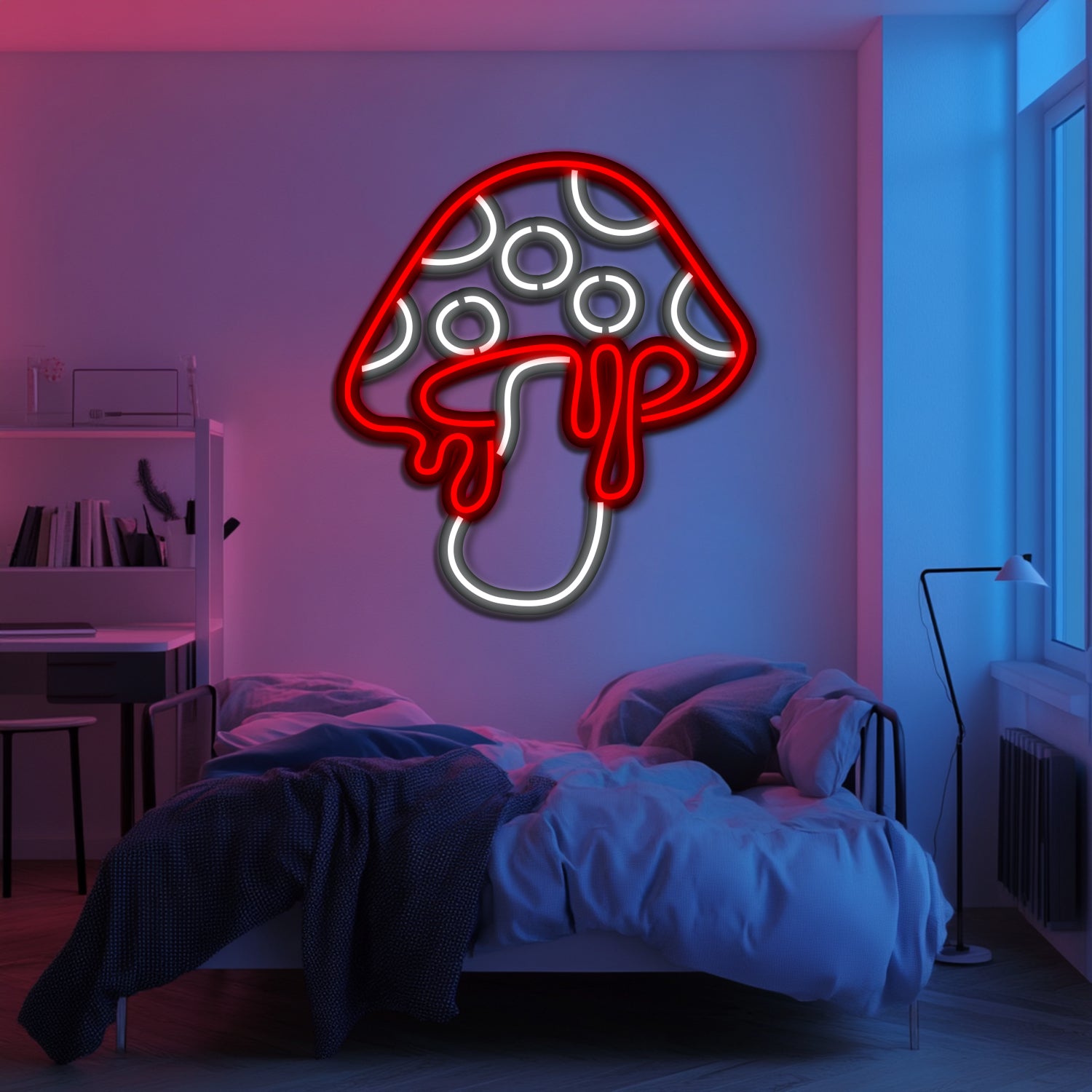 Liquid Mushroom Metal Neon Wall Art- LN0196