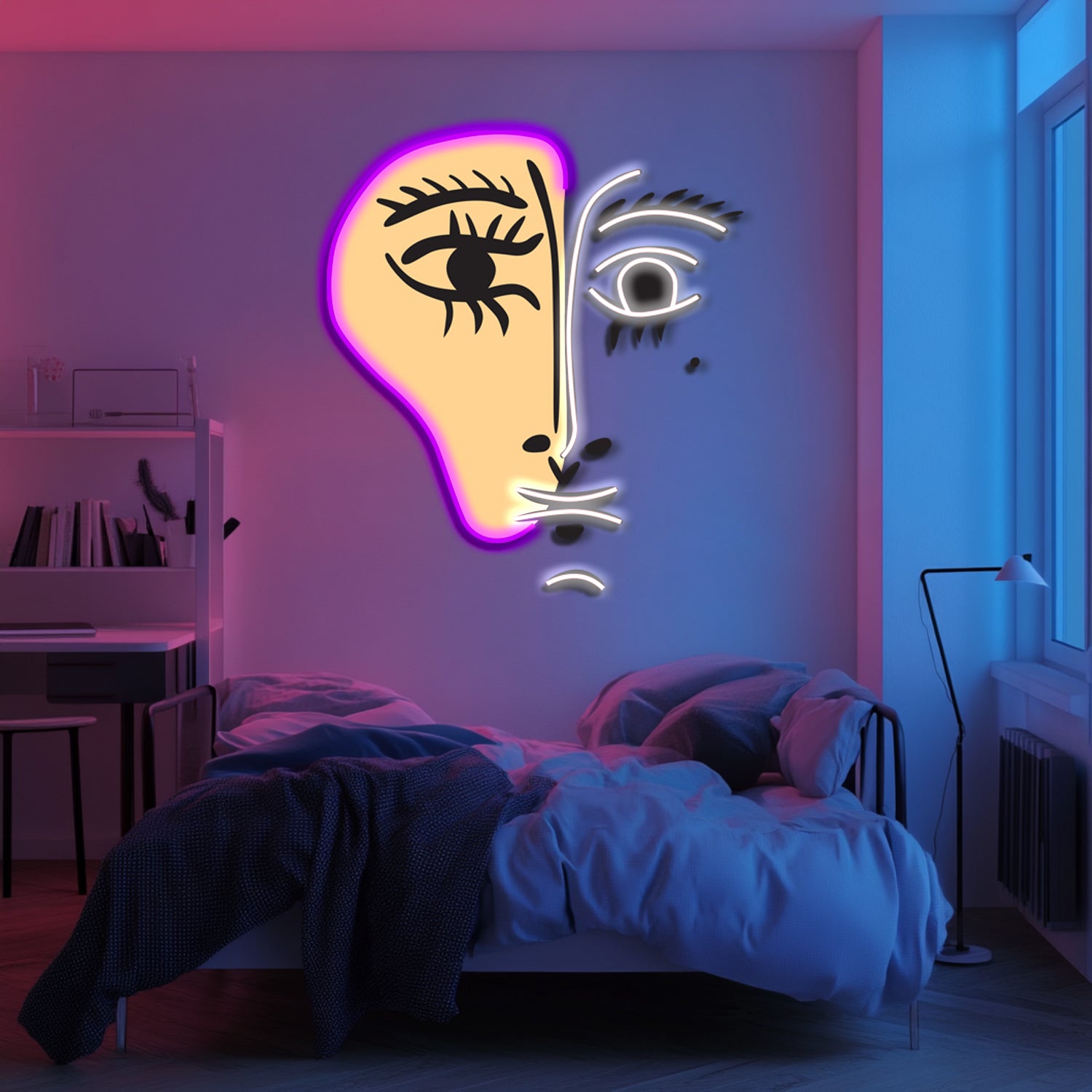 UV Printed Abstact Neon Wall Art- LV0112