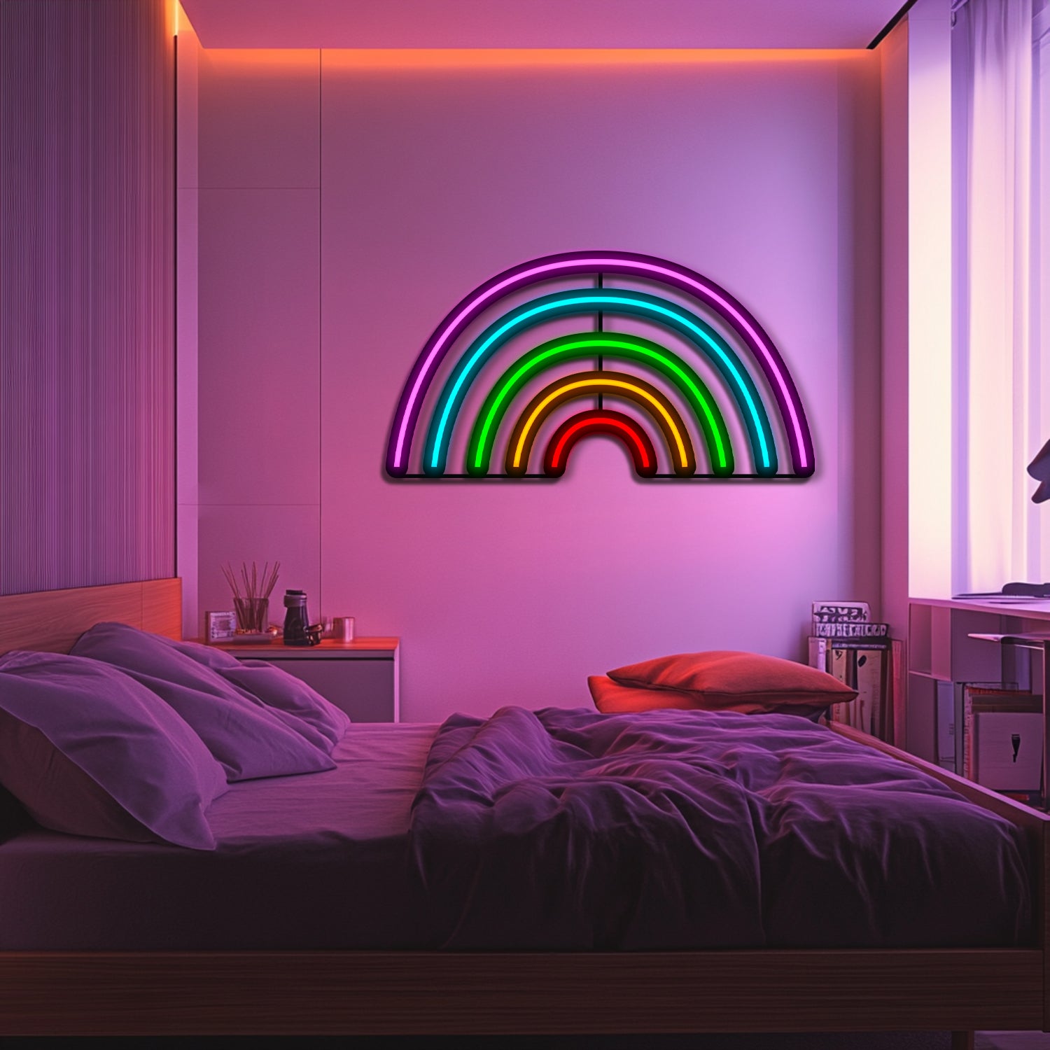 Rainbow Metal Neon Wall Art- LN0197