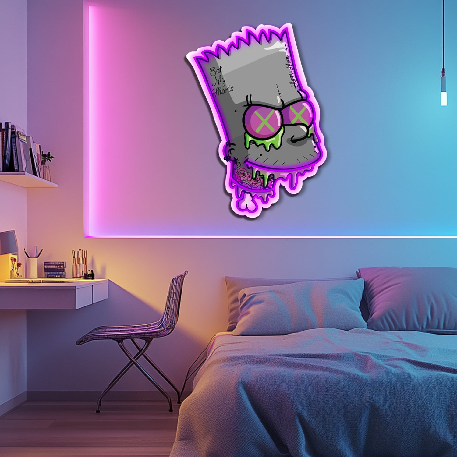 UV Printed Simpsons Neon Wall Art- LV0118