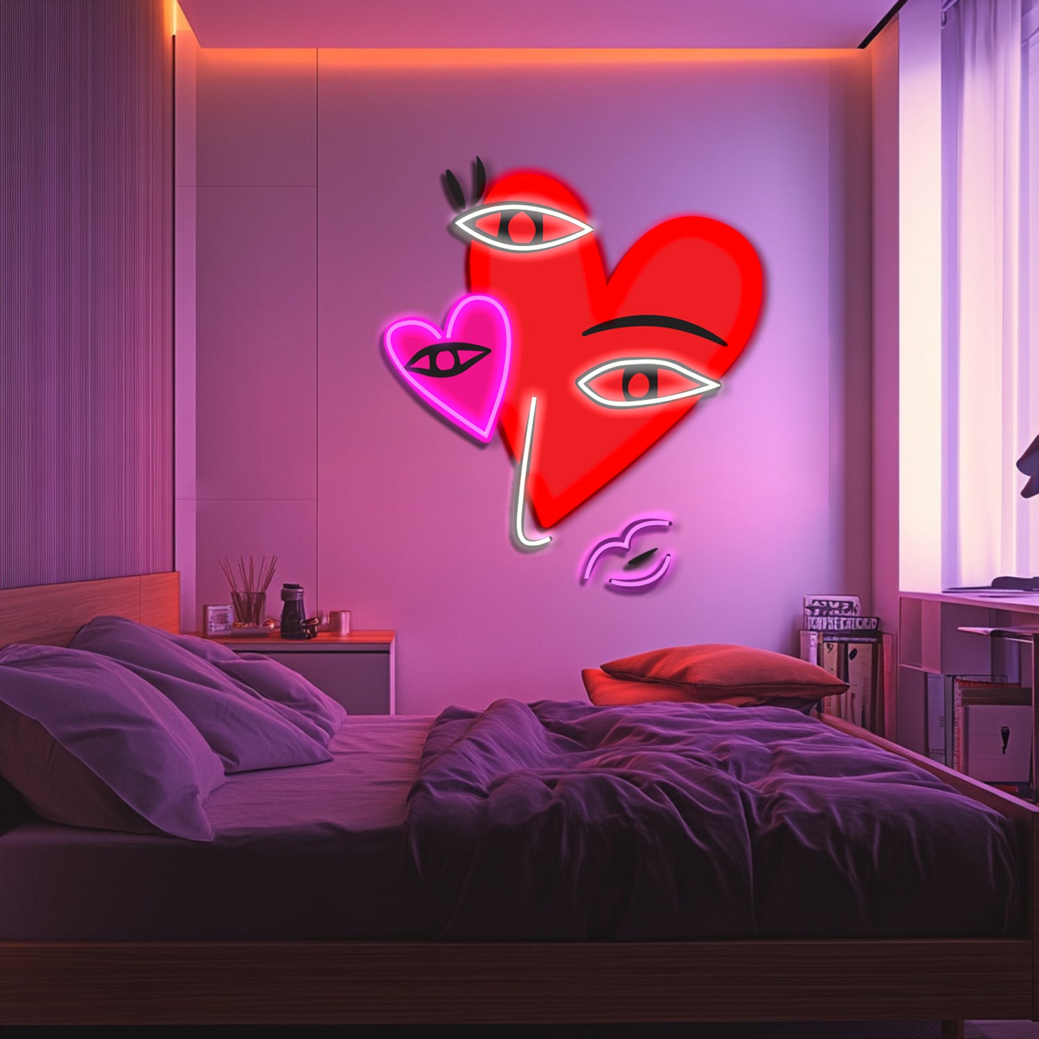 UV Printed Abstact Neon Wall Art- LV0111
