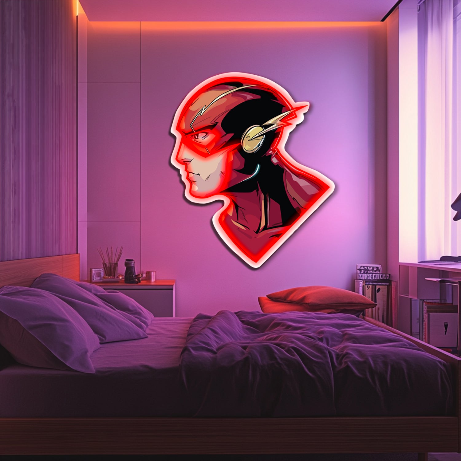 UV Printed Flash Neon Wall Art- LV0085