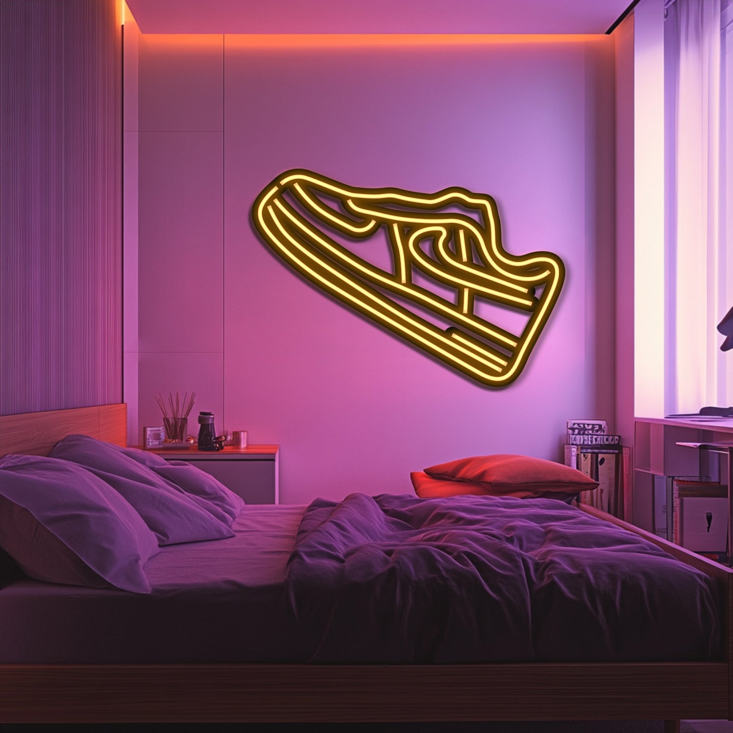 Sneaker Metal Neon Wall Art- LN0186