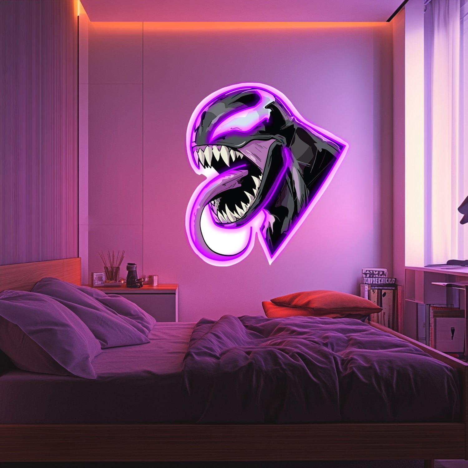 UV Printed Venom  Neon Wall Art- LV0087