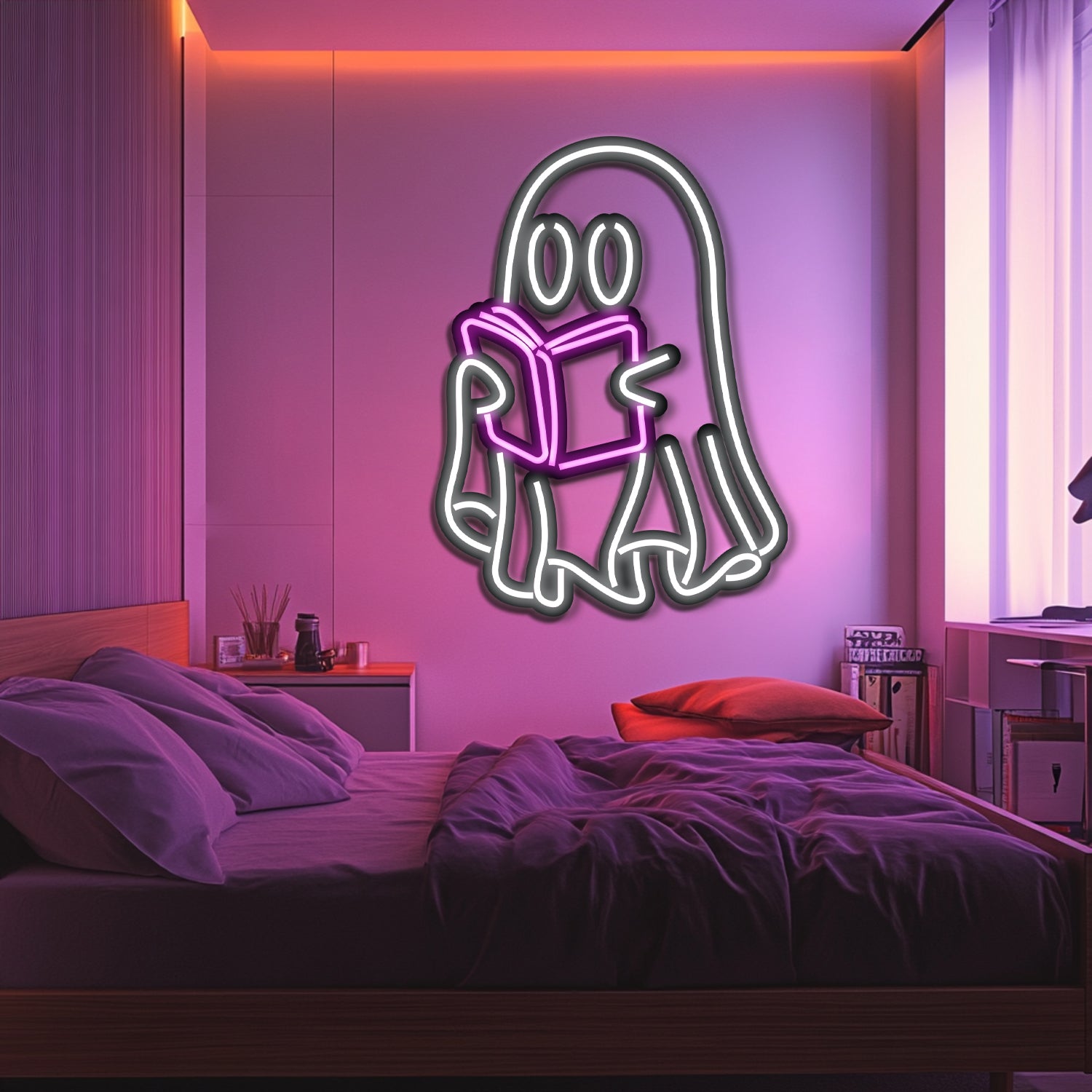 Ghost Metal Neon Wall Art- LN0192