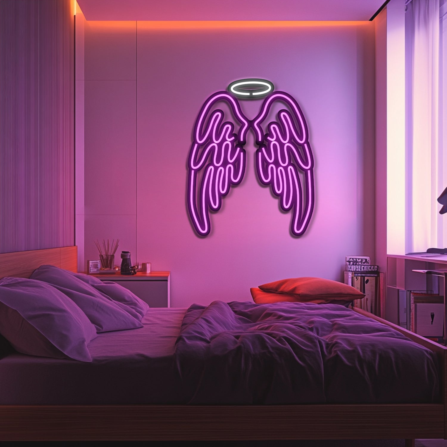 Wings Metal Neon Wall Art- LN0202