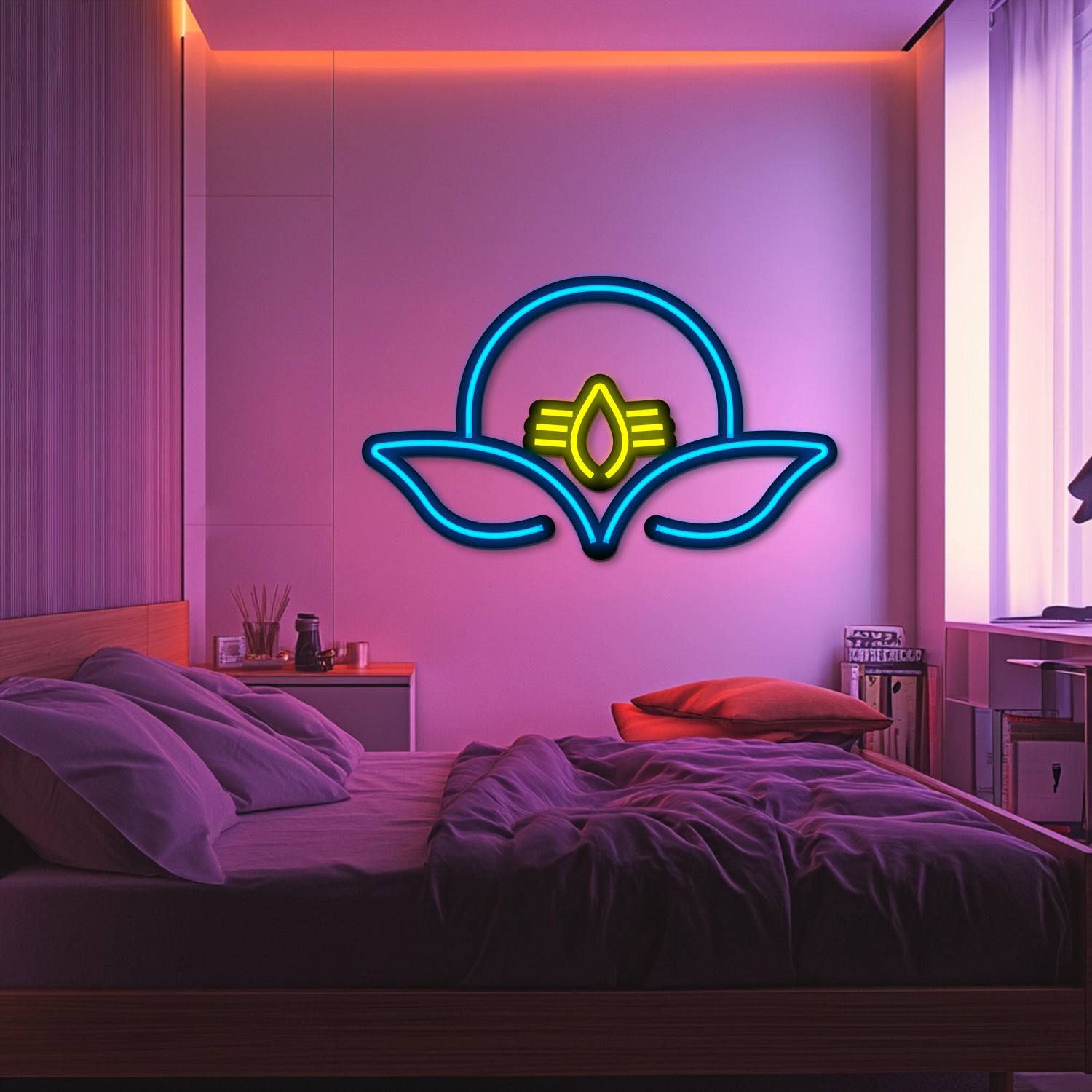 Lord Shiva Metal Neon Wall Art- LN0172