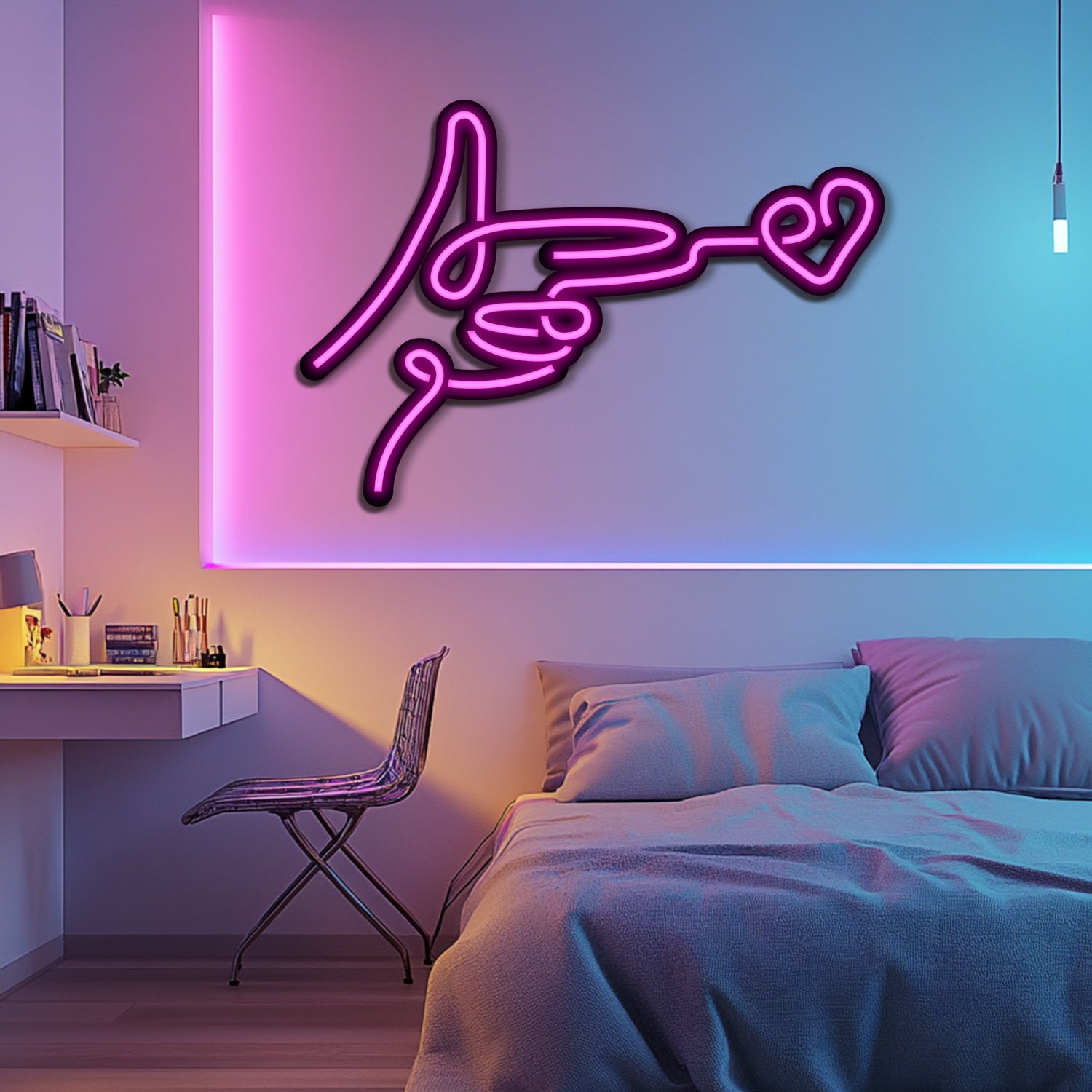 Heartfelt Weapon Metal Neon Wall Art- LN0126