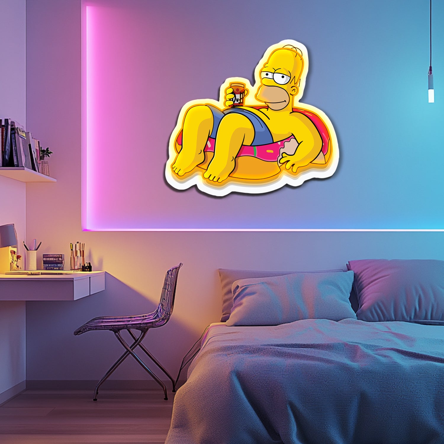 UV Printed Simpson Neon Wall Art- LV0090