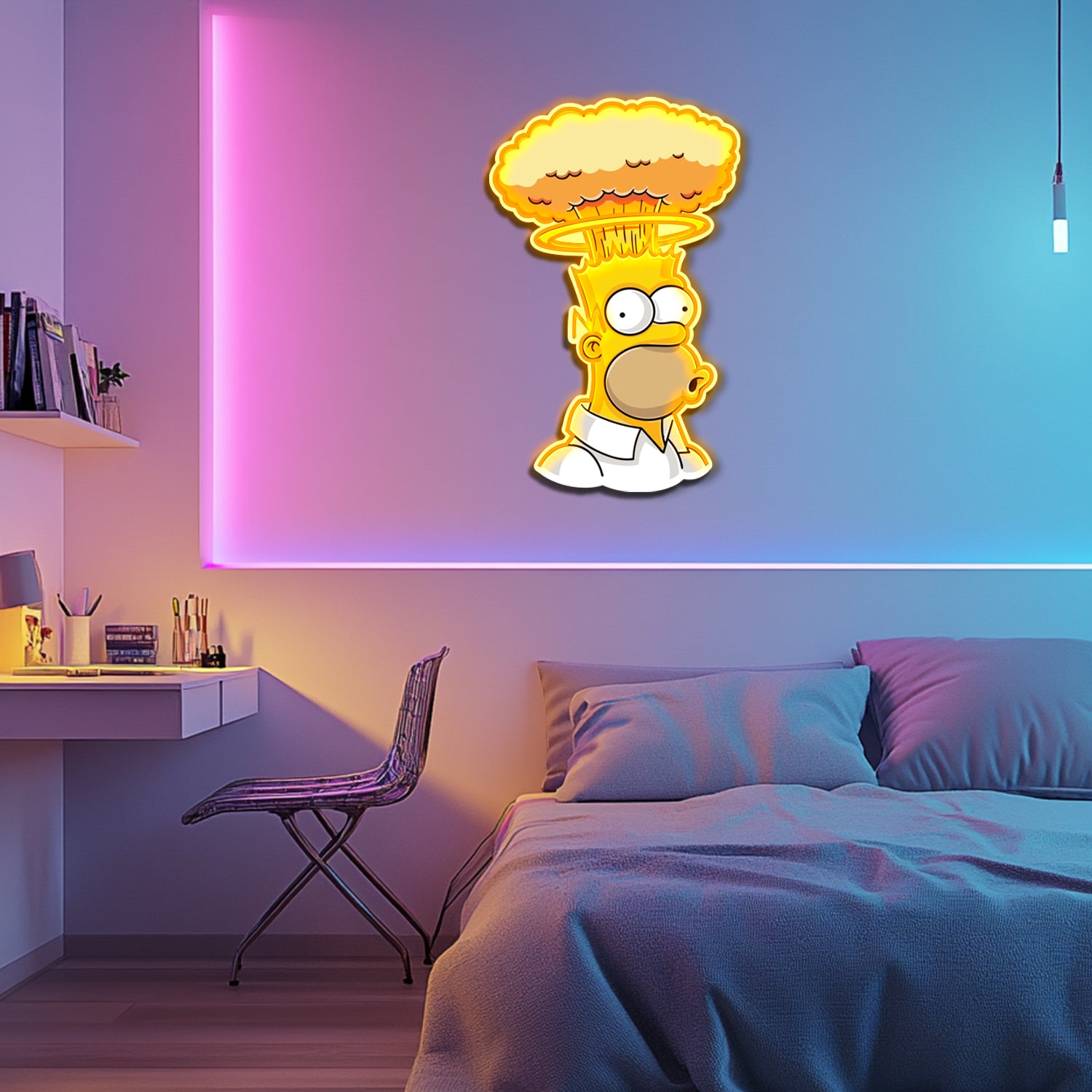 UV Printed Simpsons Neon Wall Art- LV0092