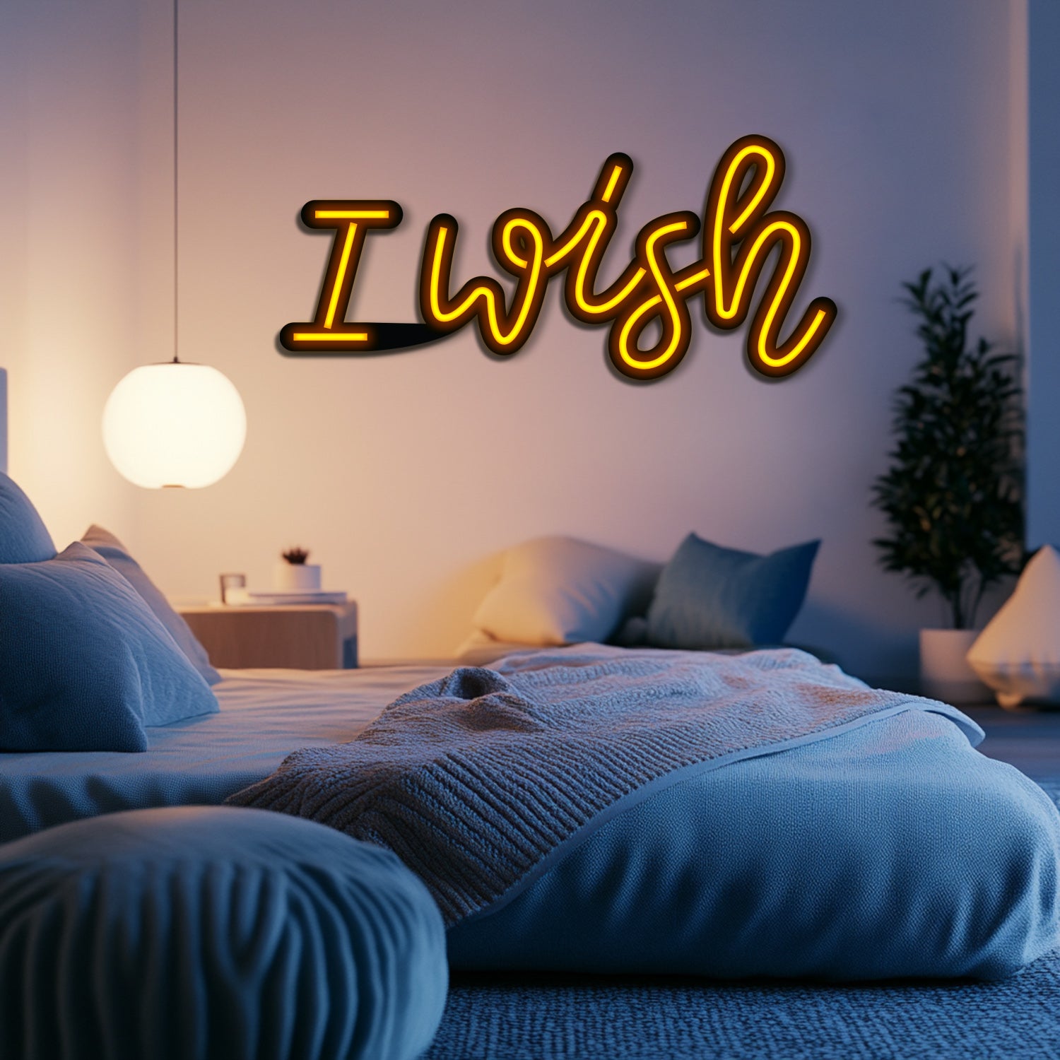 I Wish Metal Neon Wall Art- LN0143