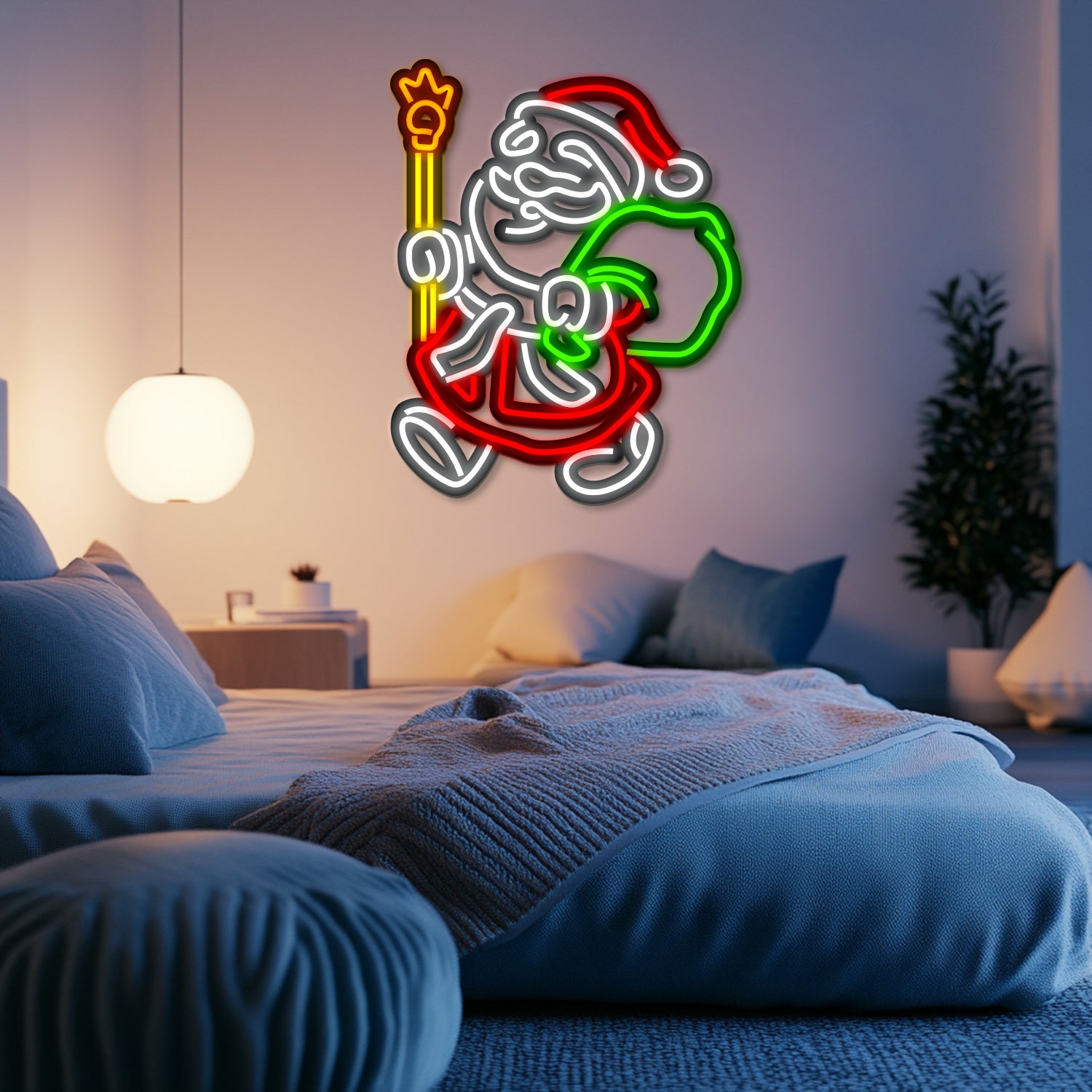 Merry Christmas Metal Neon Wall Art- LN0181