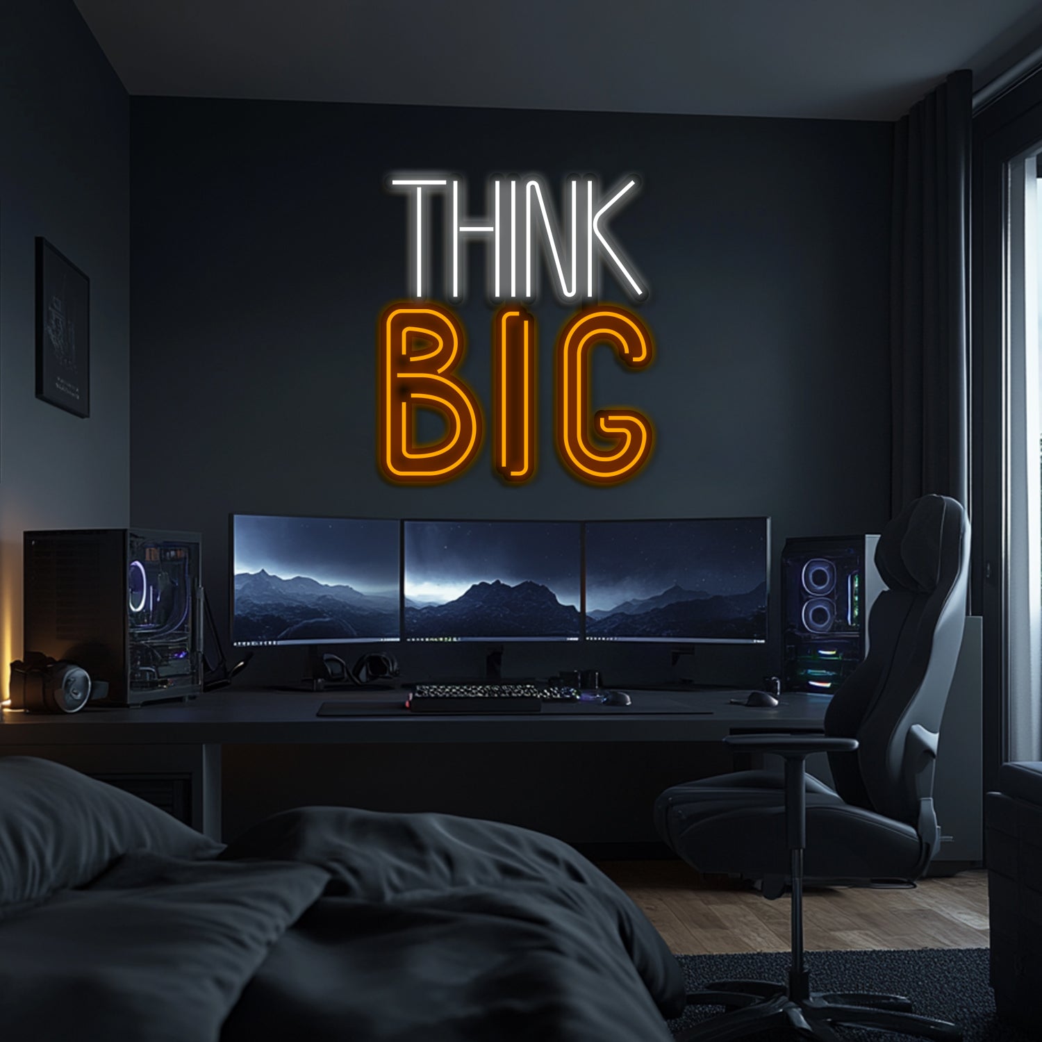 Think Big Metal Neon Wall Art- LN0241