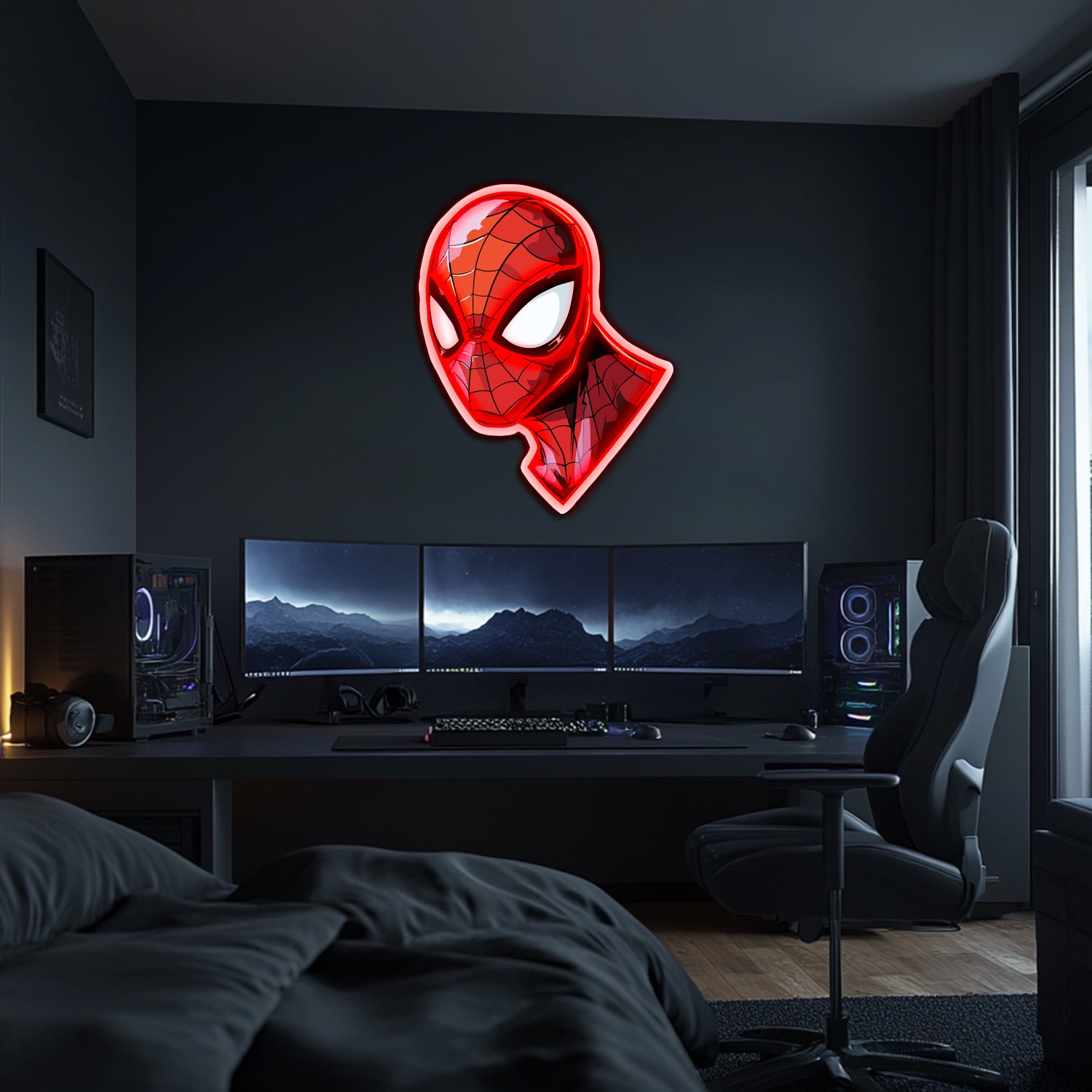 UV Printed Spider-Man Neon Wall Art- LV0086