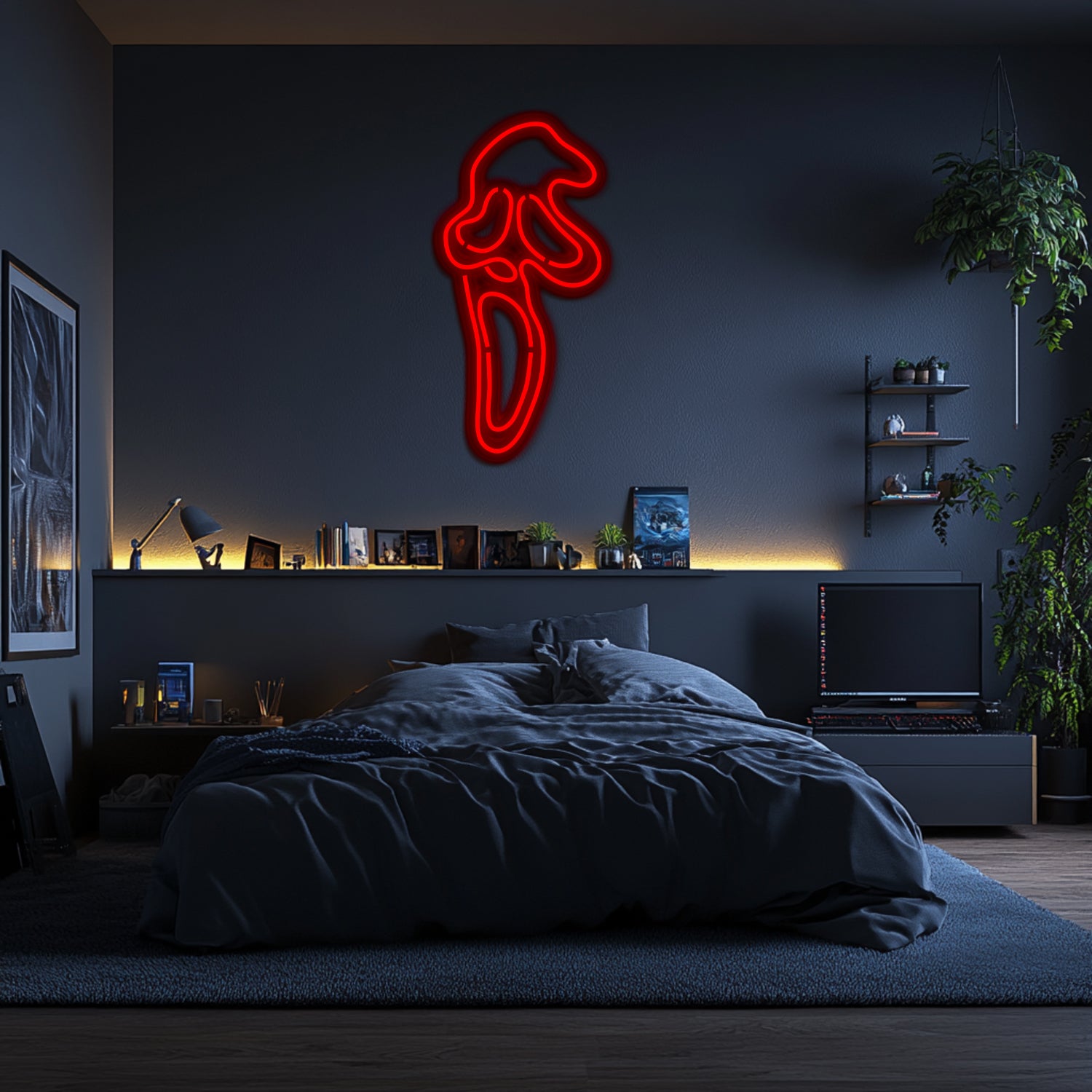 Scream  Metal Neon Wall Art- LN0252