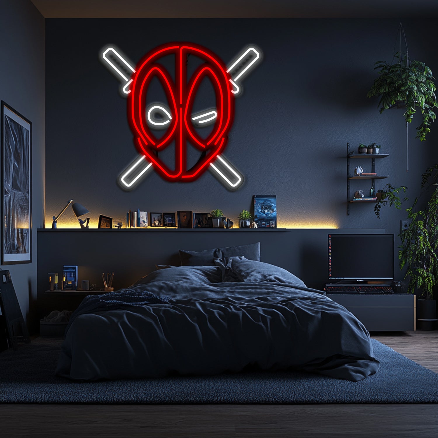 Deadpool Metal Neon Wall Art- LN0113