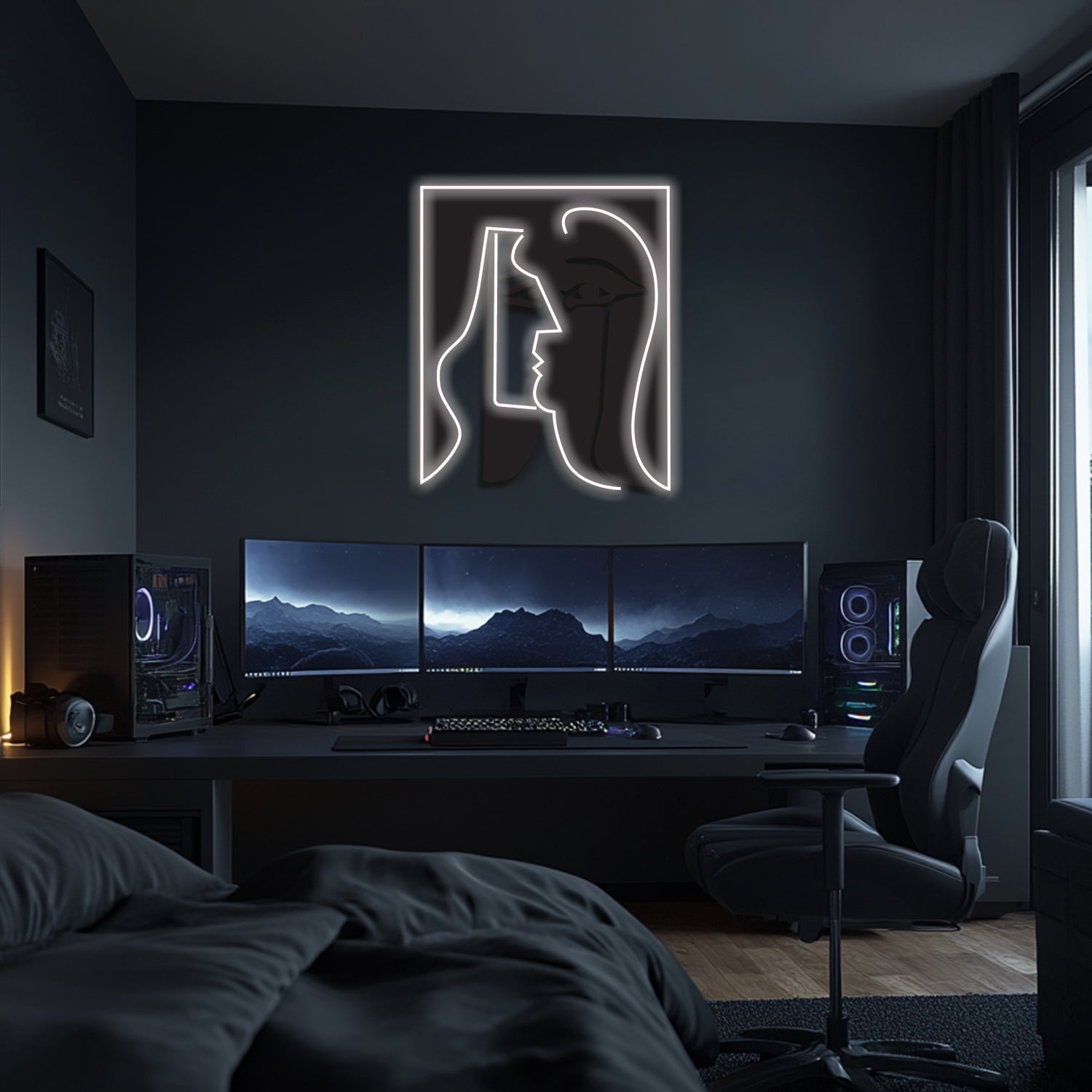 UV Printed Abstact Neon Wall Art- LV0113