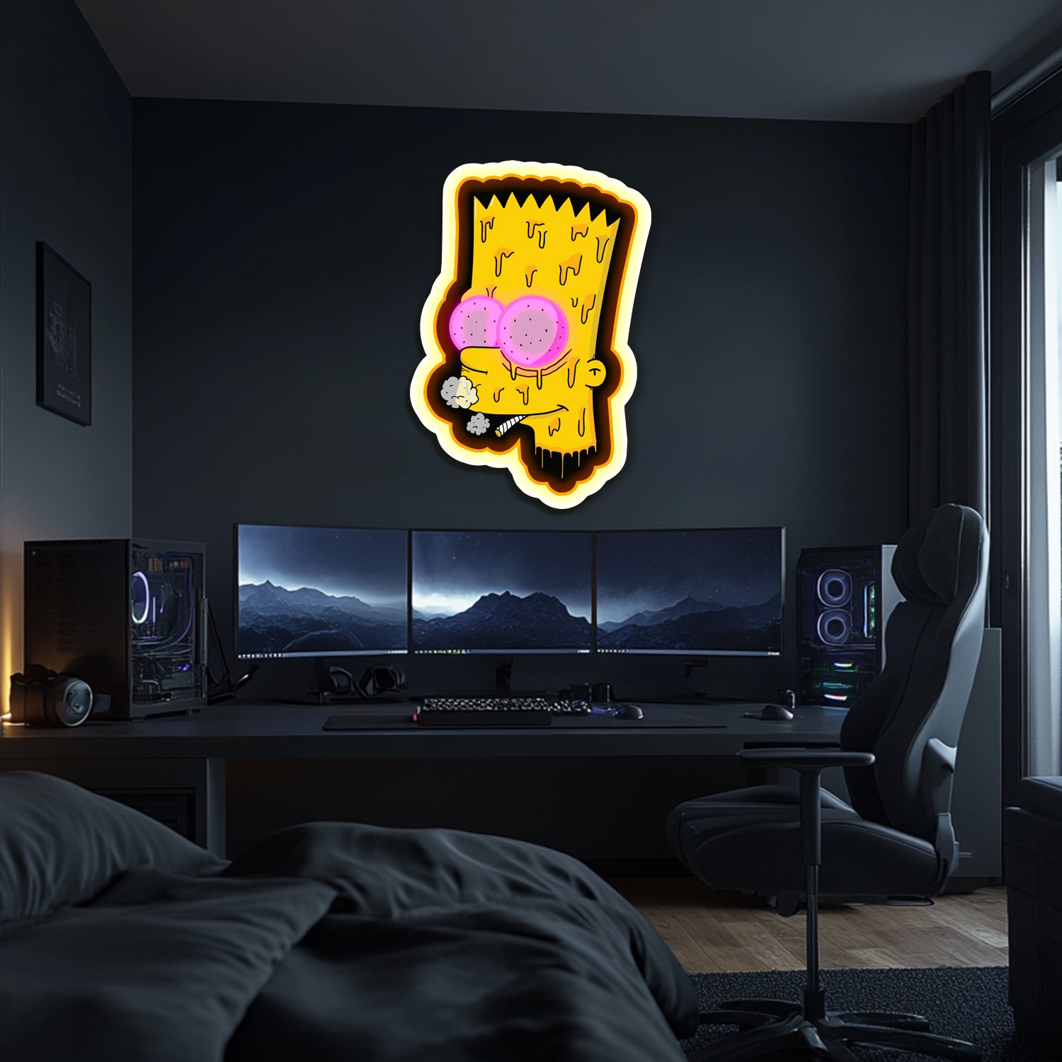UV Printed Simpsons Neon Wall Art- LV0091