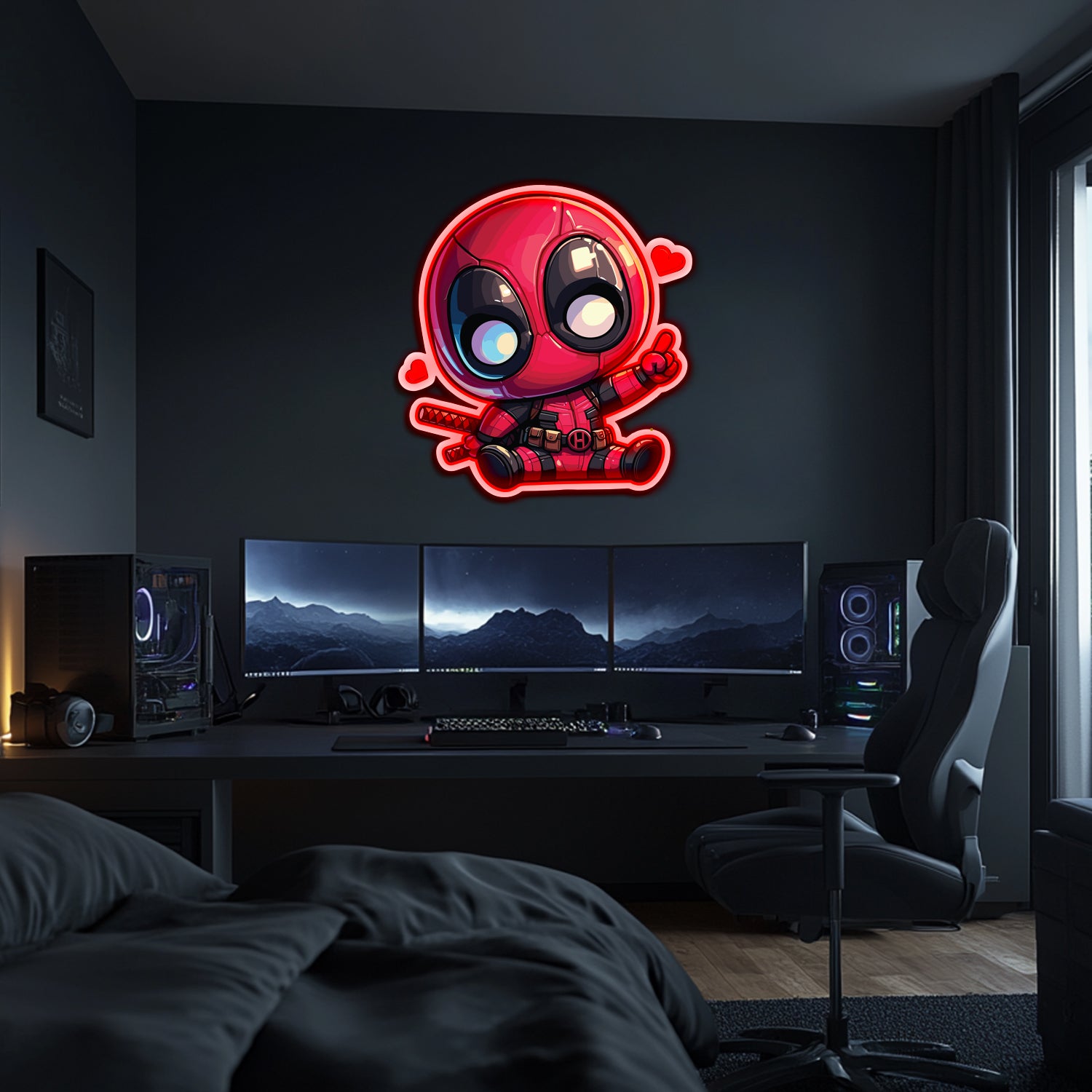 UV Printed Babypool Neon Wall Art- LV0101