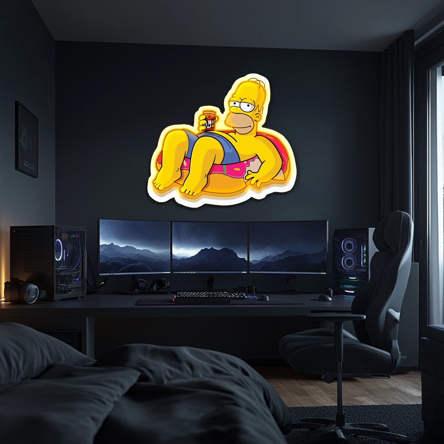 UV Printed Simpson Neon Wall Art- LV0090