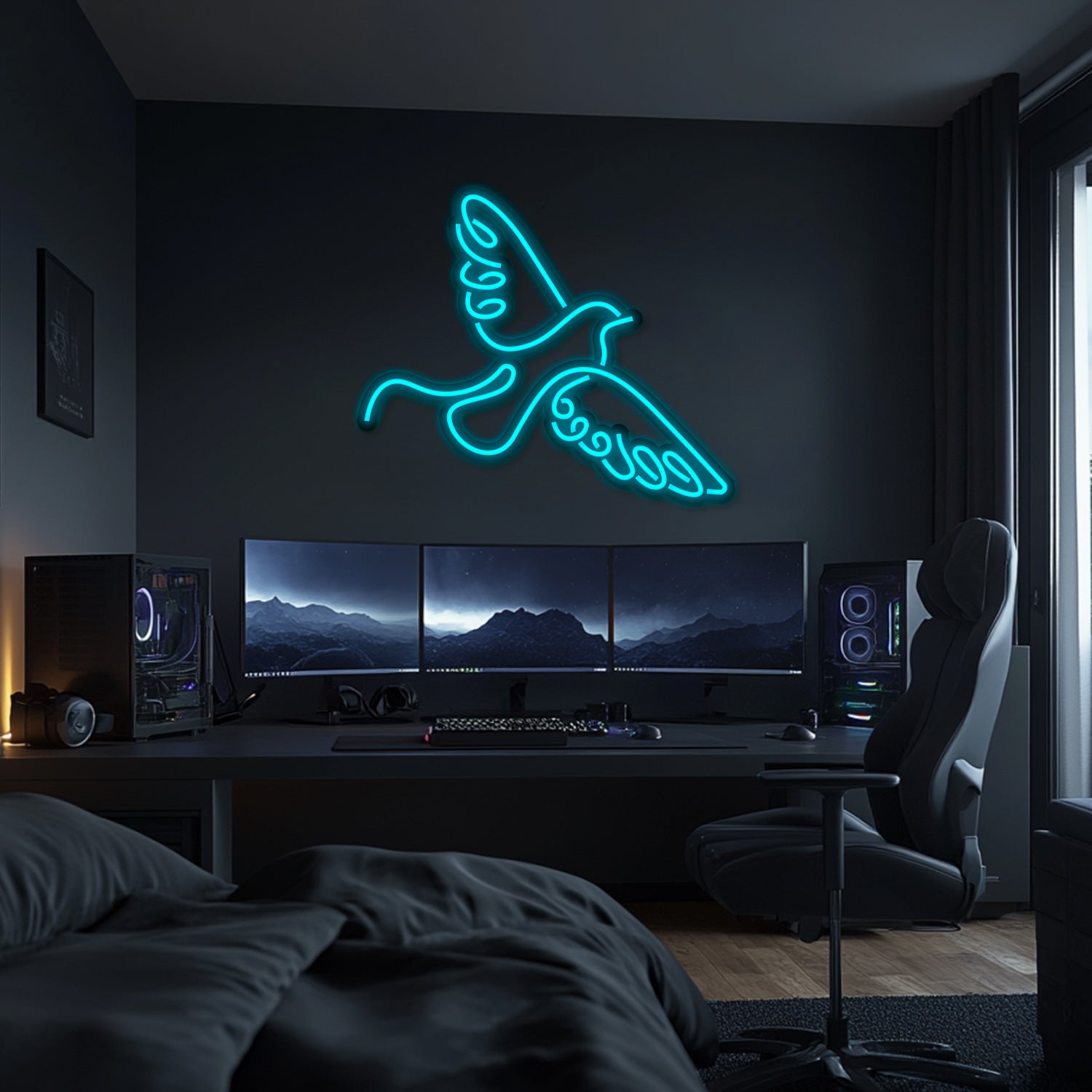 Bird Metal Neon Wall Art- LN0166