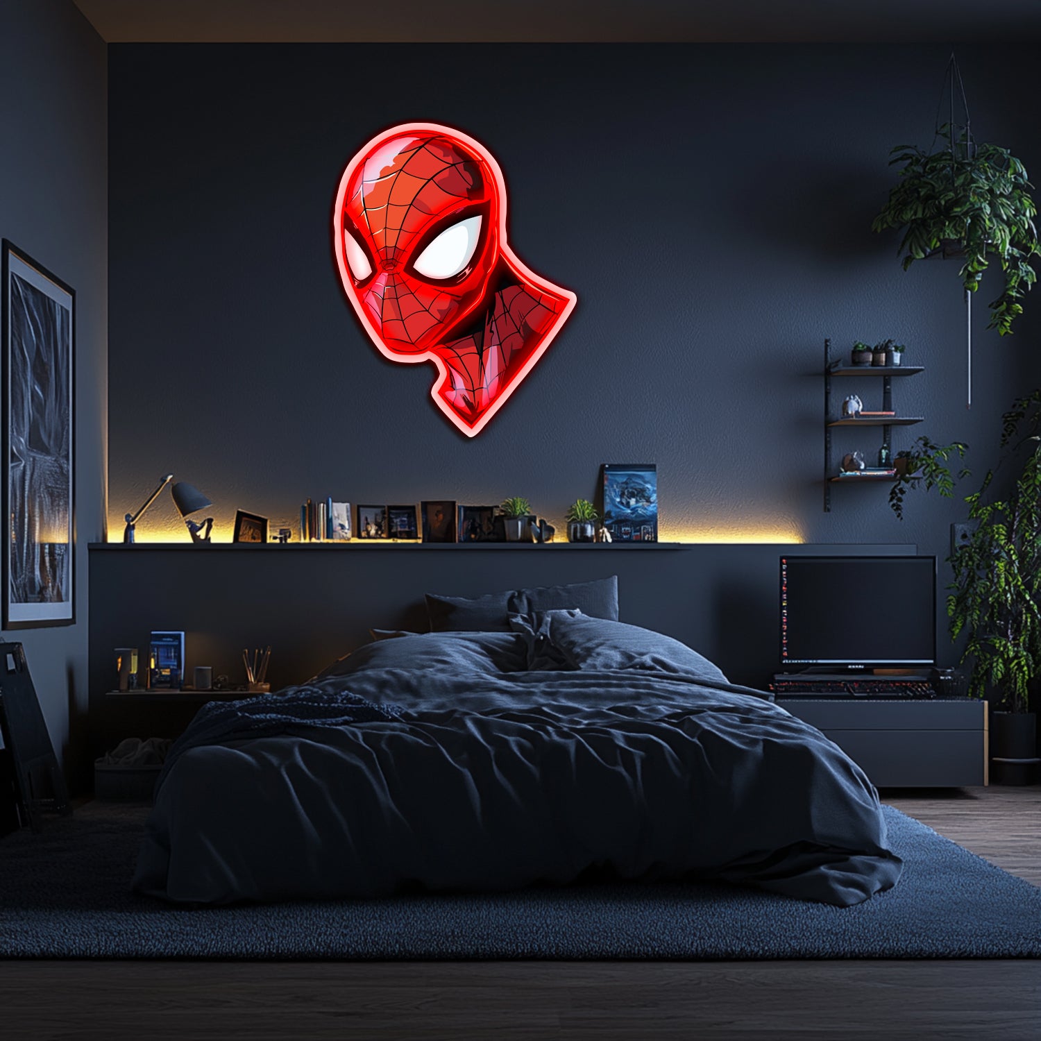 UV Printed Spider-Man Neon Wall Art- LV0086