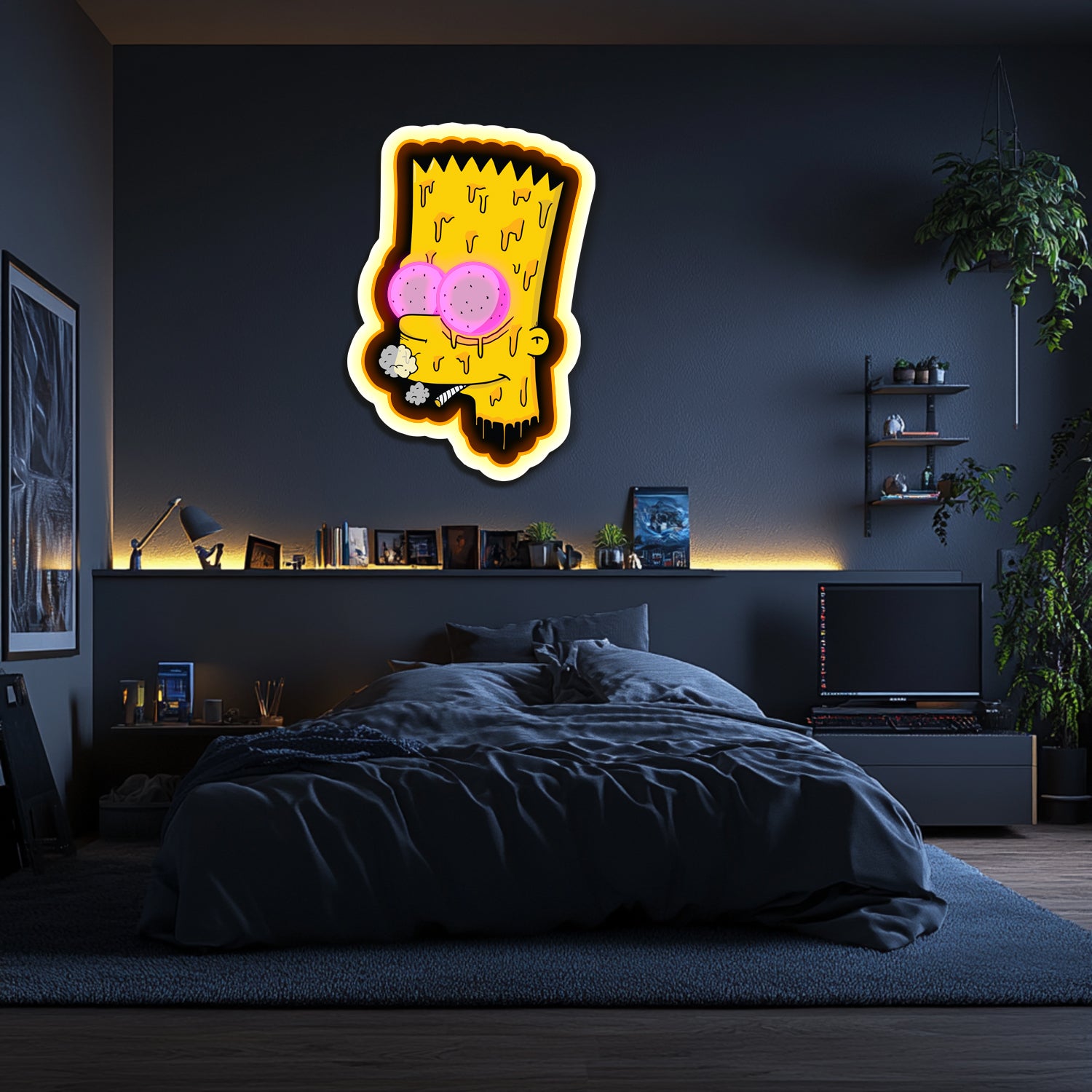 UV Printed Simpsons Neon Wall Art- LV0091
