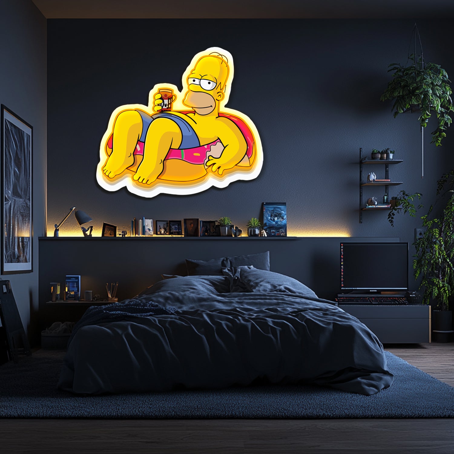 UV Printed Simpson Neon Wall Art- LV0090