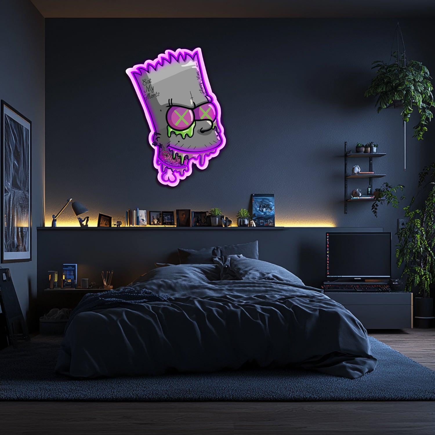 UV Printed Simpsons Neon Wall Art- LV0118