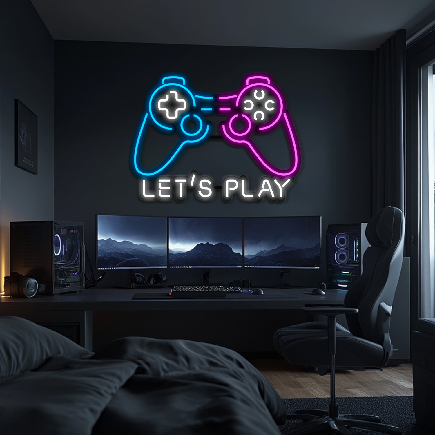Let's Play Metal Neon Wall Art- LN0118