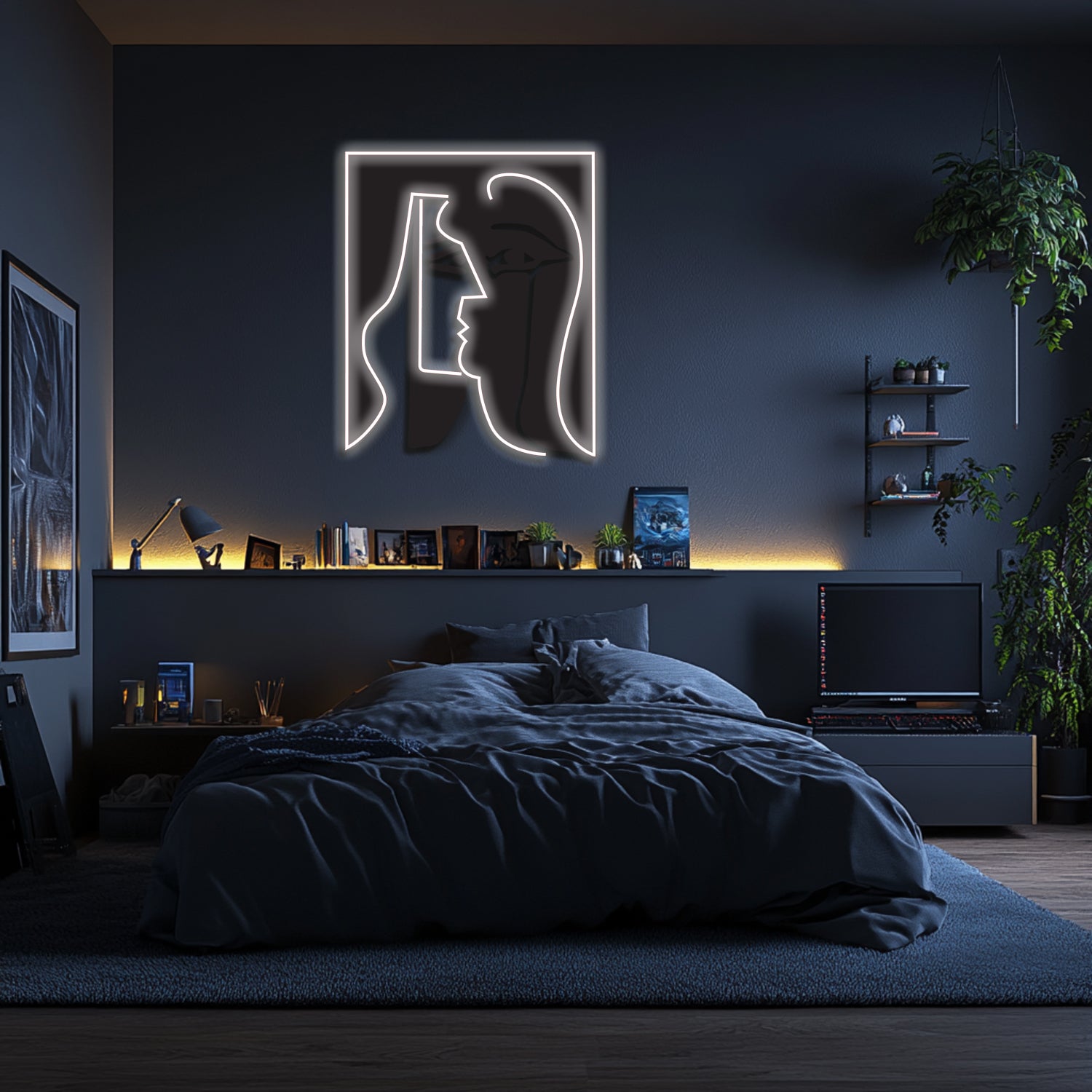 UV Printed Abstact Neon Wall Art- LV0113