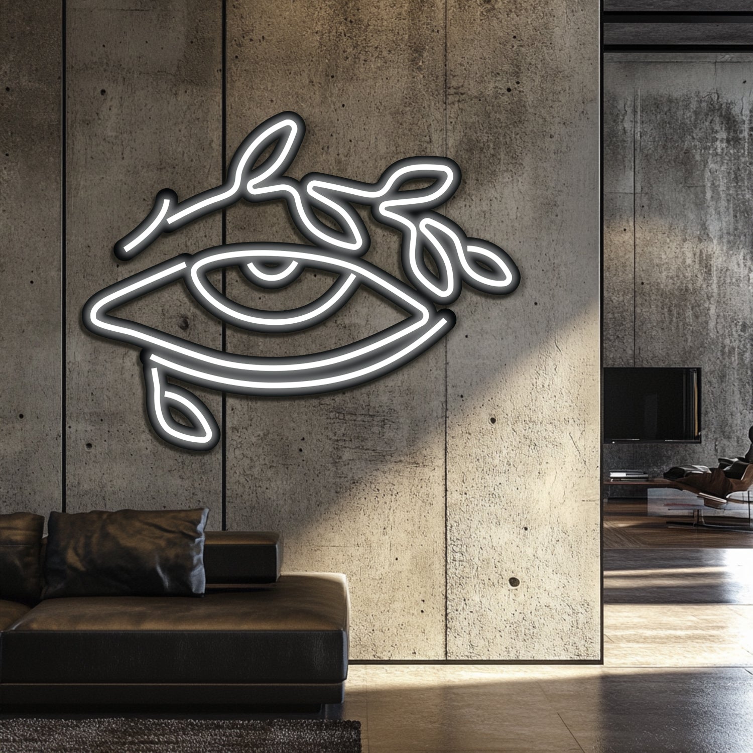 Flower Eye Metal Neon Wall Art- LN0190
