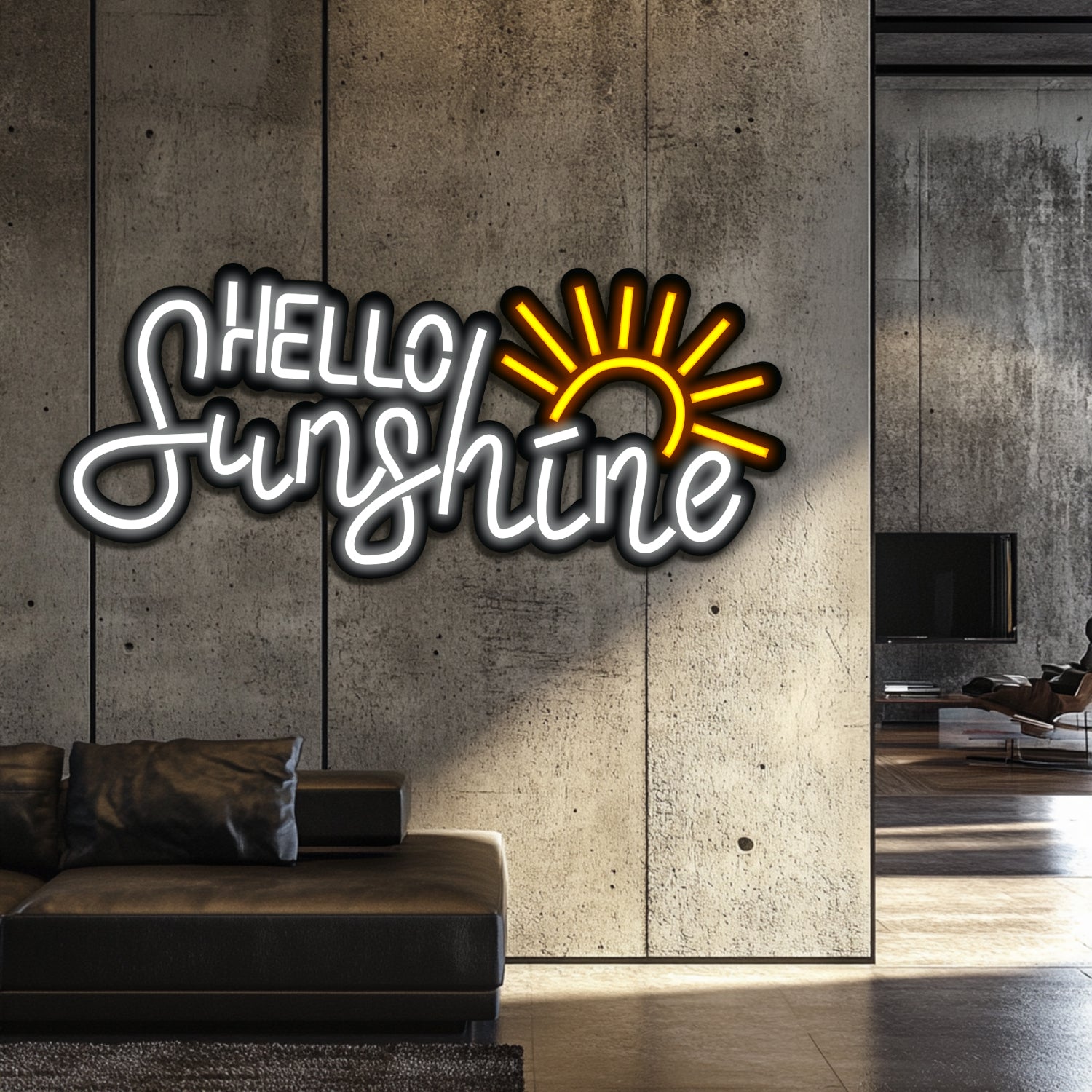 Hello Sunshine Metal Neon Wall Art- LN0234