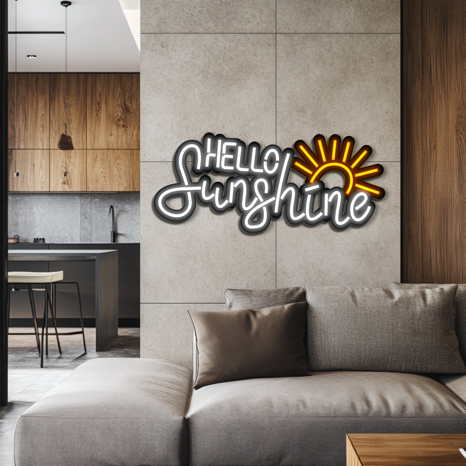 Hello Sunshine Metal Neon Wall Art- LN0234