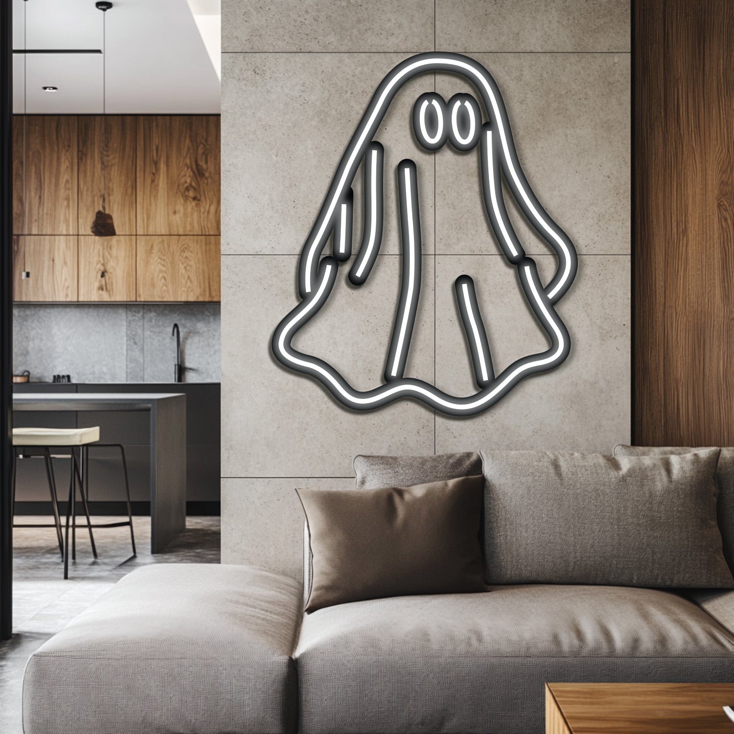 Ghost Metal Neon Wall Art- LN0191
